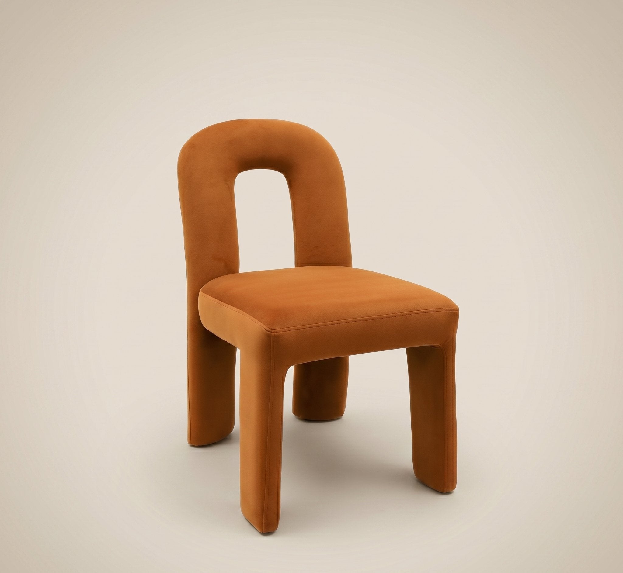 Bold Upholstered Dining Chair - Burnt Orange