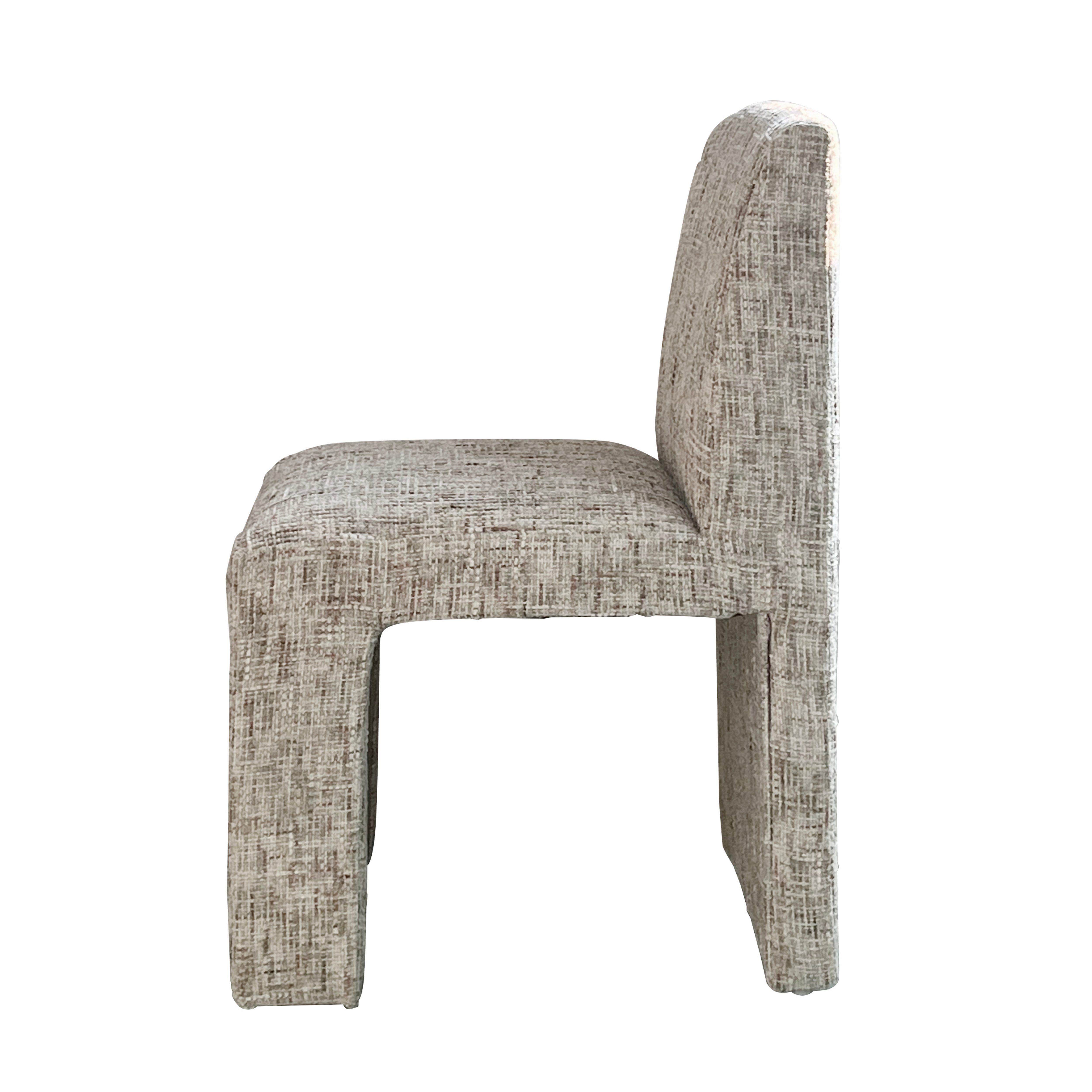 Wide Back Dining Chair - Taupe Fleck