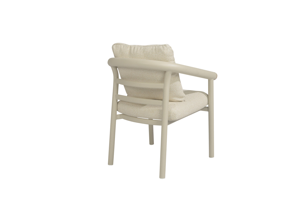 Outdoor Dining Chair - Soft Grey/Teak