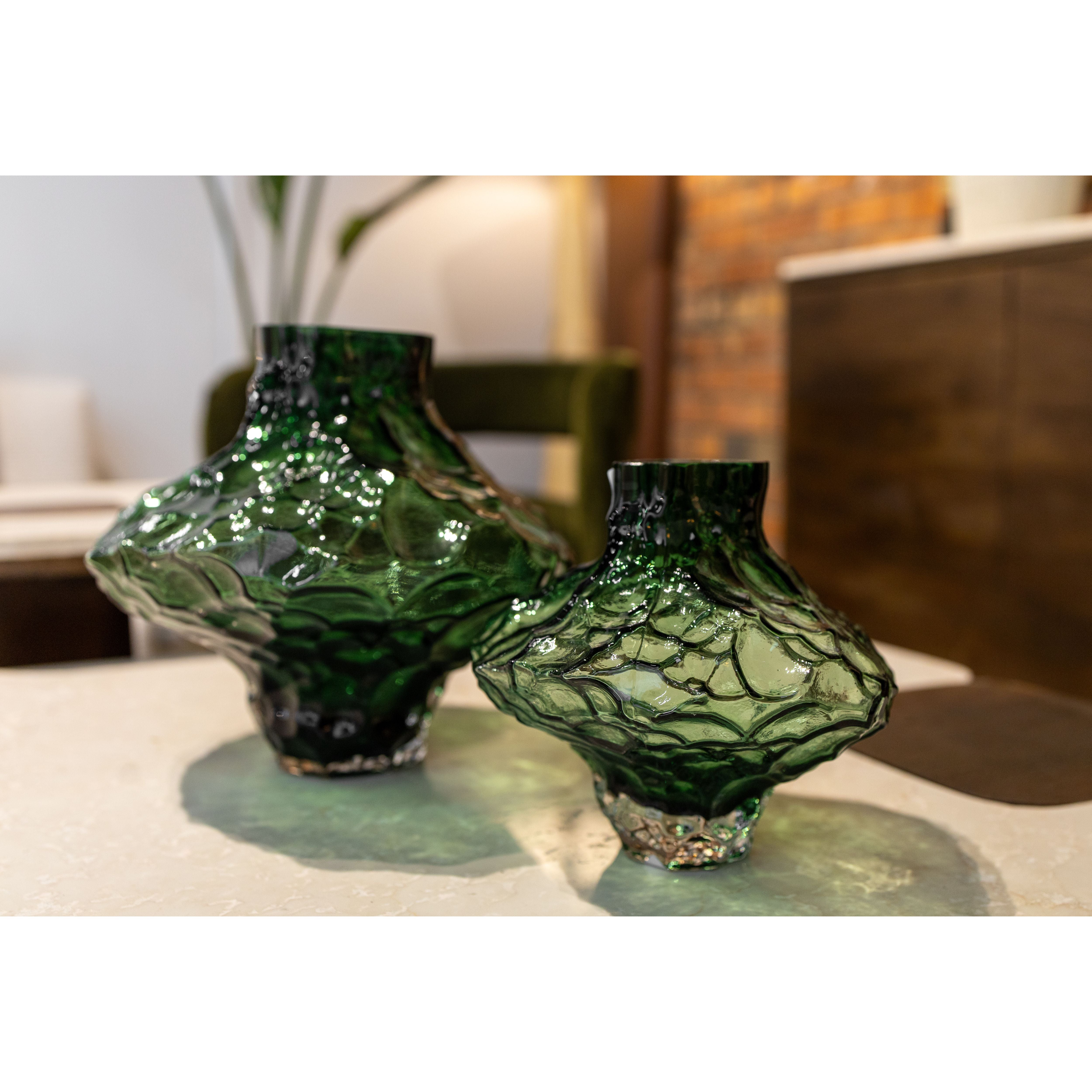 Olive Glass Vase