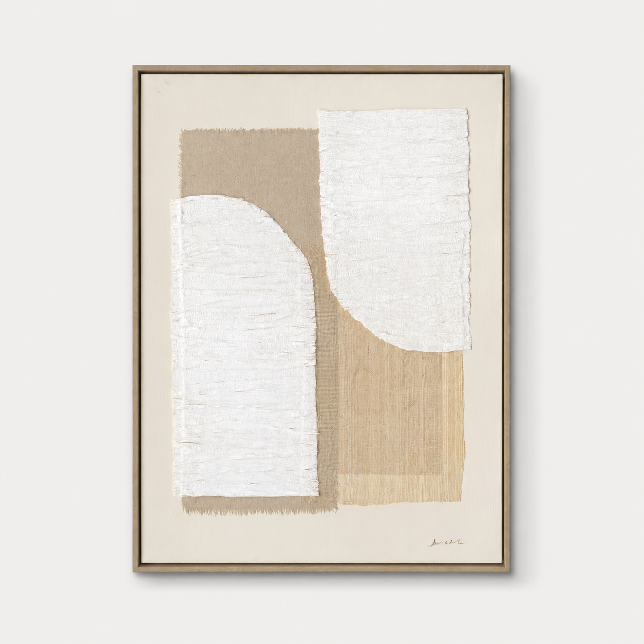 Textured Abstract Canvas B - Natural