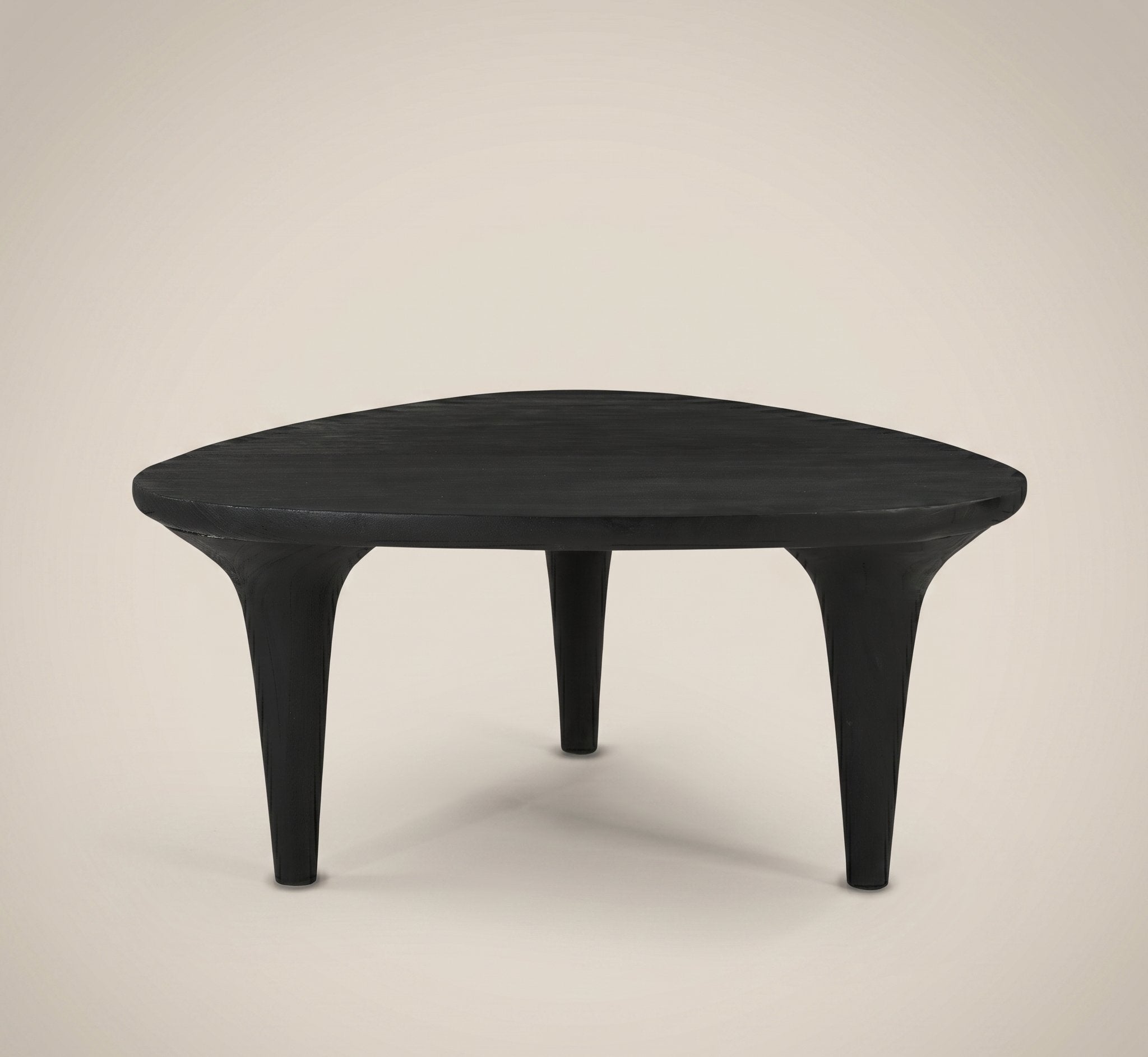 Sculptural Wood Coffee Table - Black