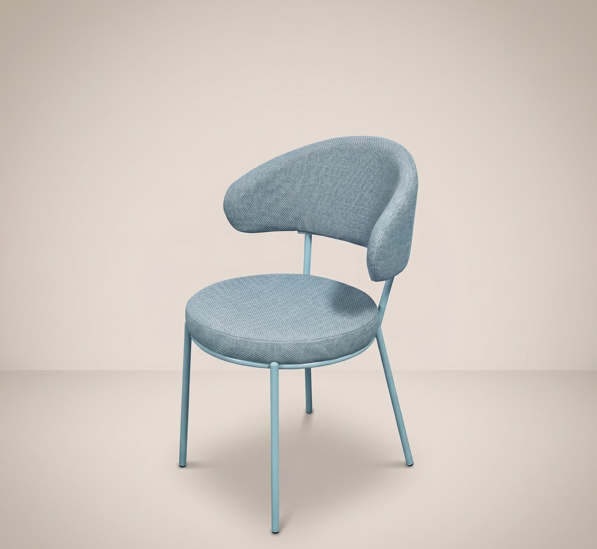 Curved Back Dining Chair - Aqua Marine