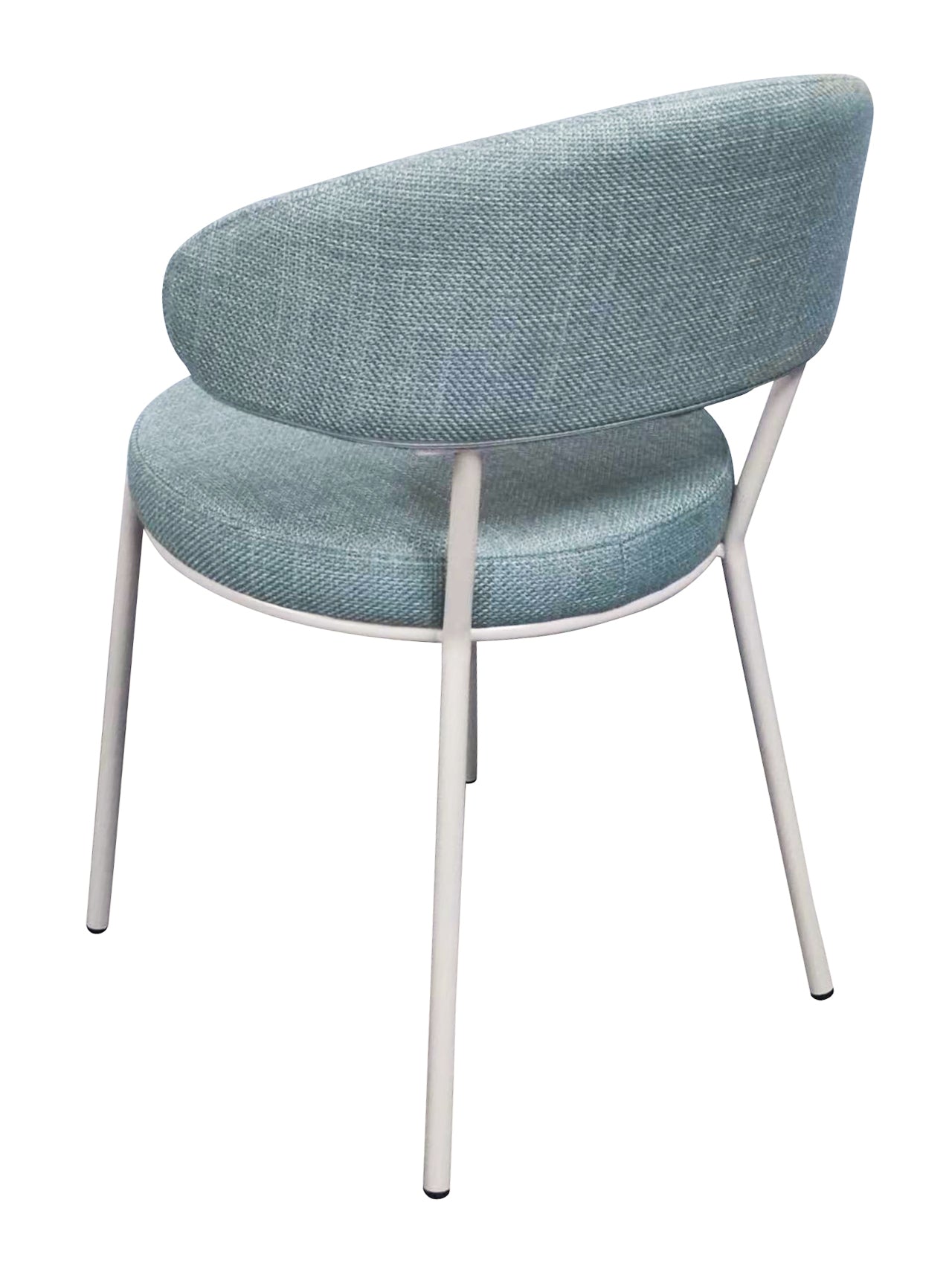 Curved Back Dining Chair - Aqua/Beige