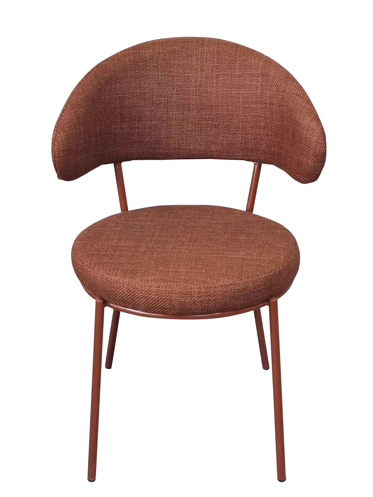 Curved Back Dining Chair - Burnt Russet