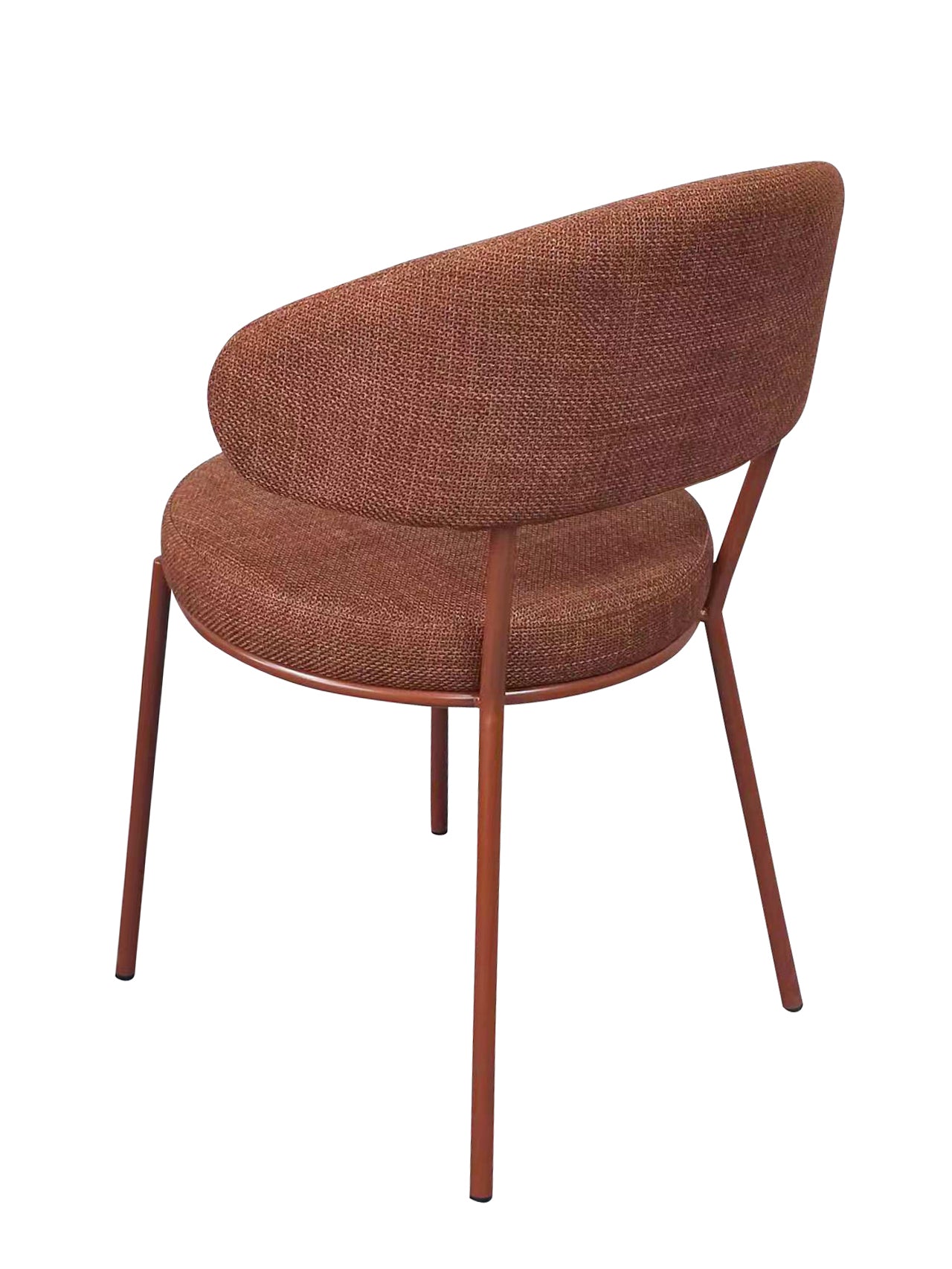 Curved Back Dining Chair - Burnt Russet