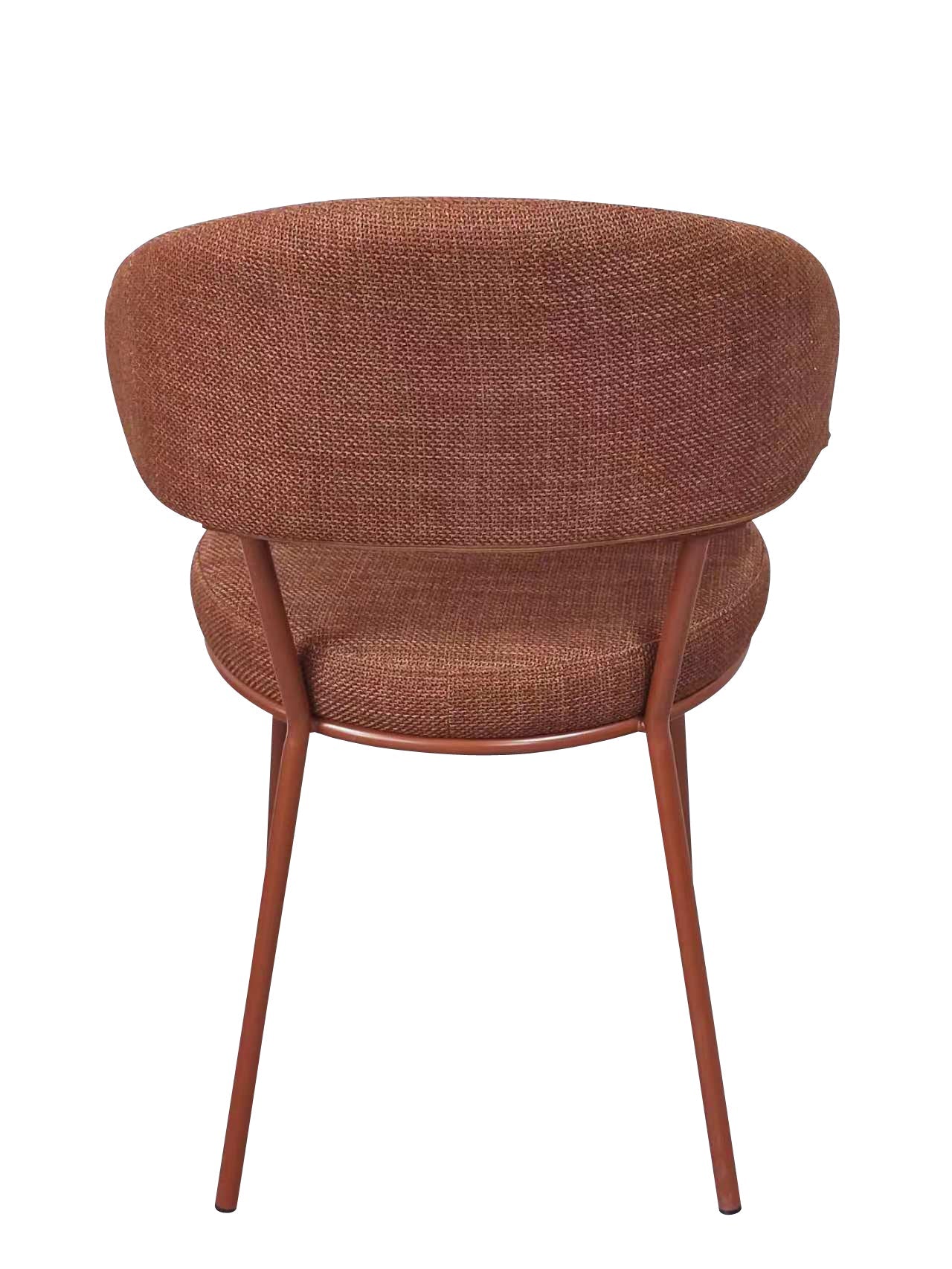 Curved Back Dining Chair - Burnt Russet