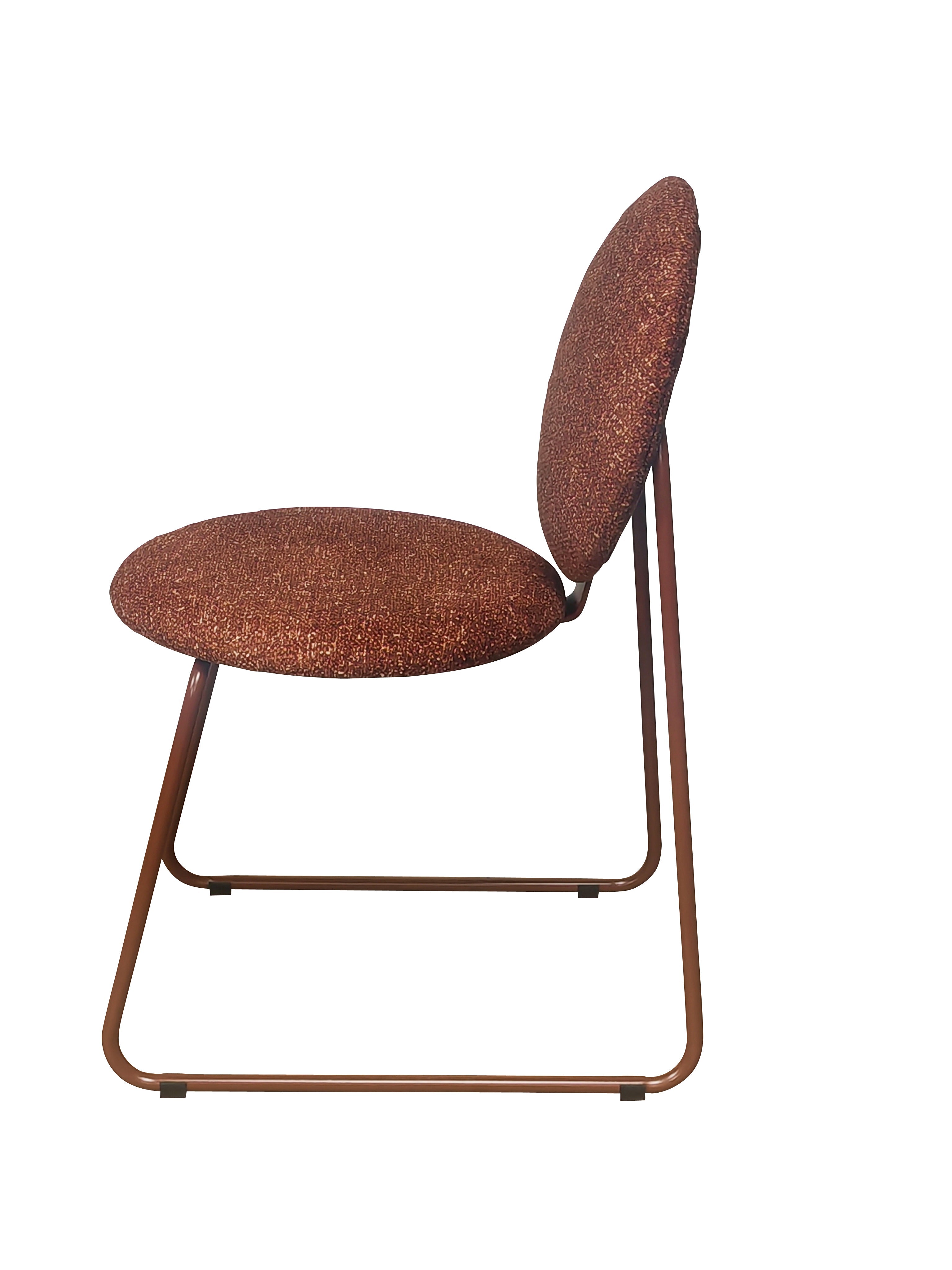 Rounded Back Dining Chair - Terracotta