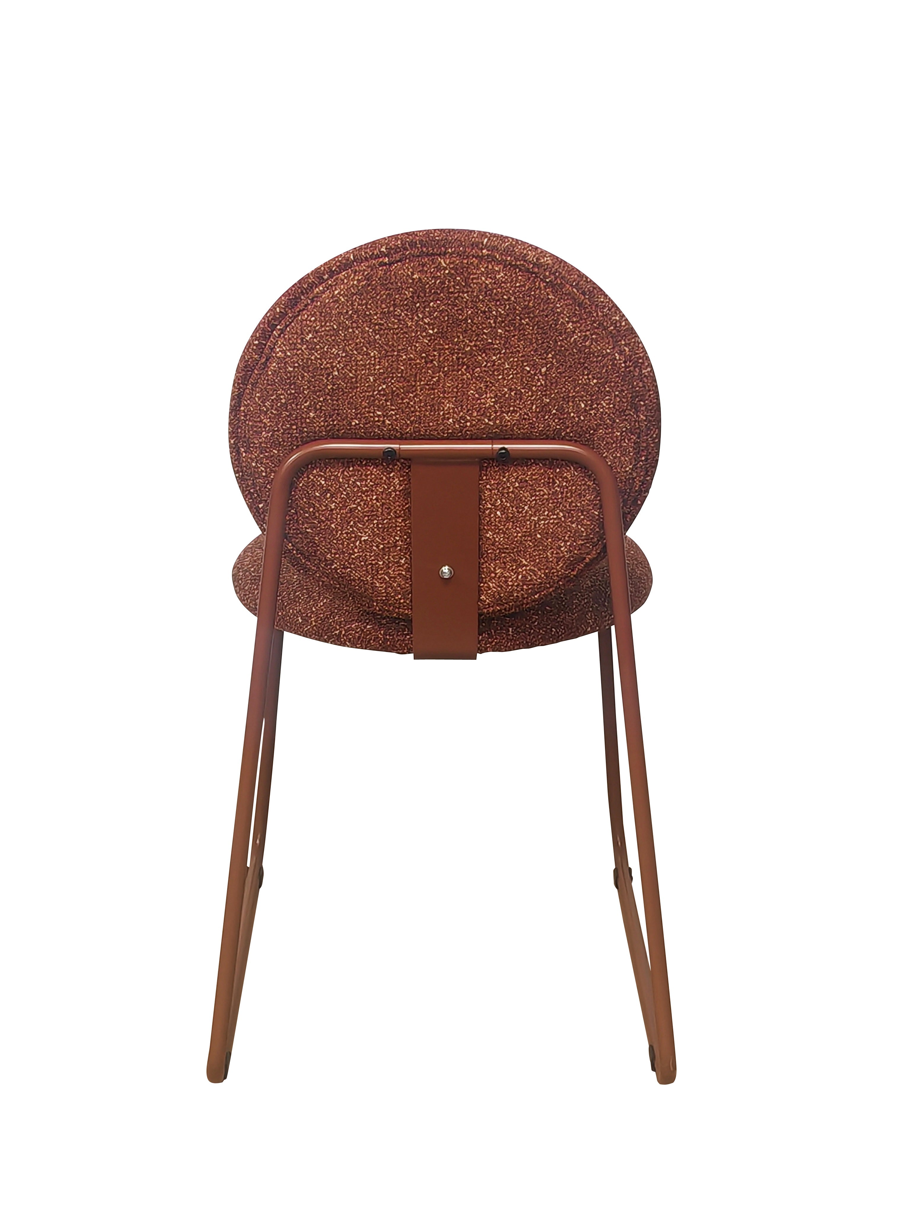 Rounded Back Dining Chair - Terracotta