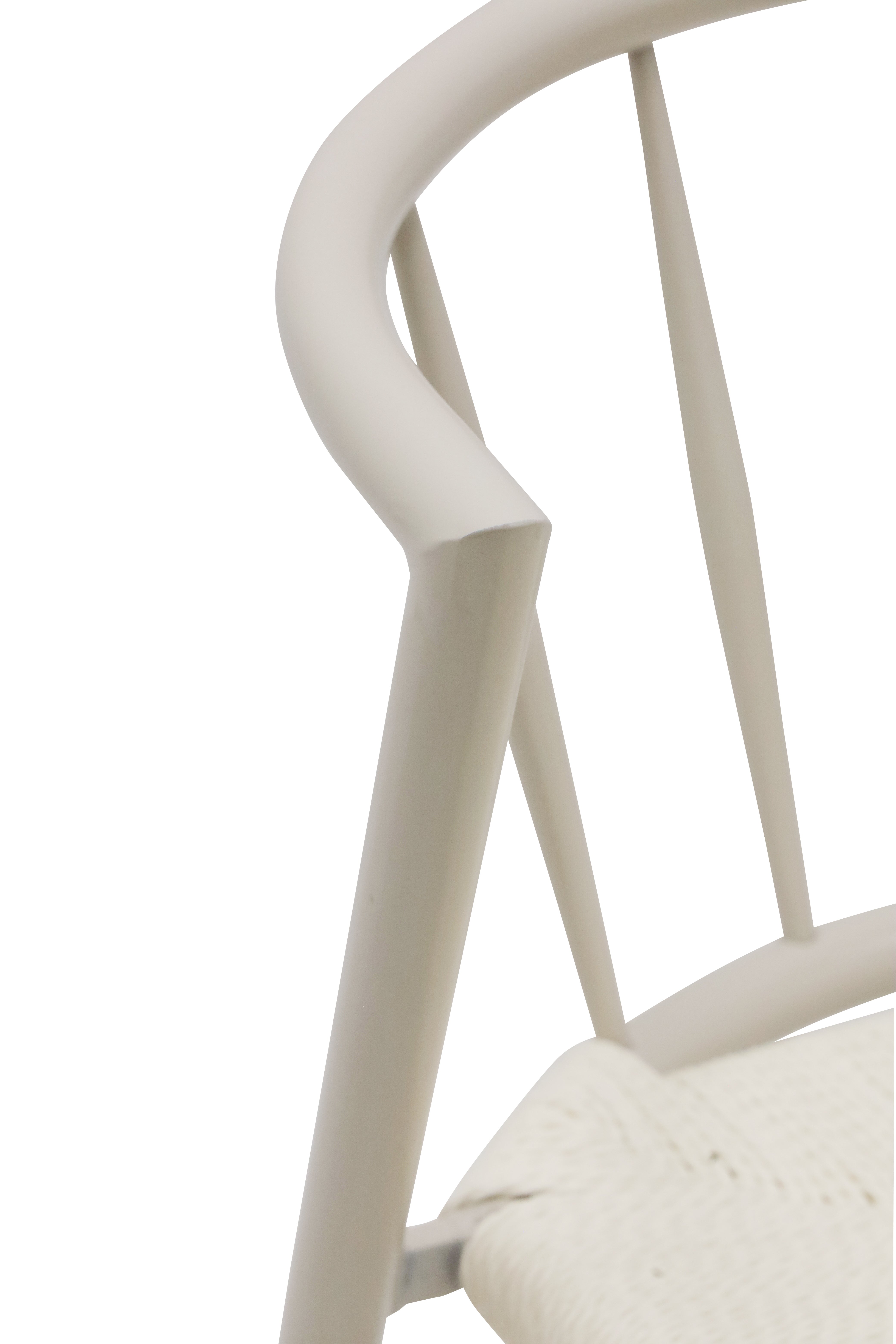 Stackable Metal Dining Chair - White