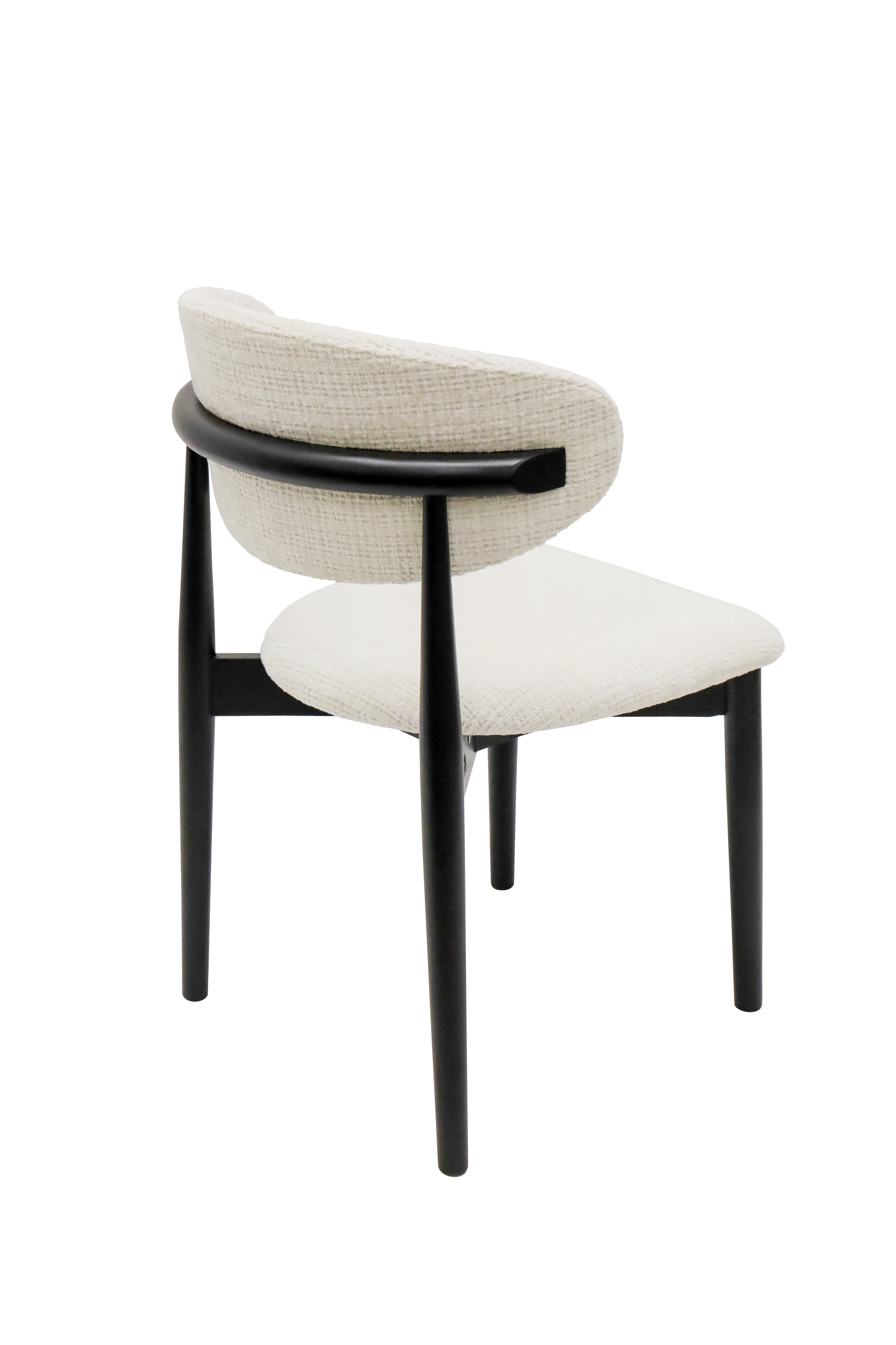 Two-Tone Dining Chair - Beige/Black