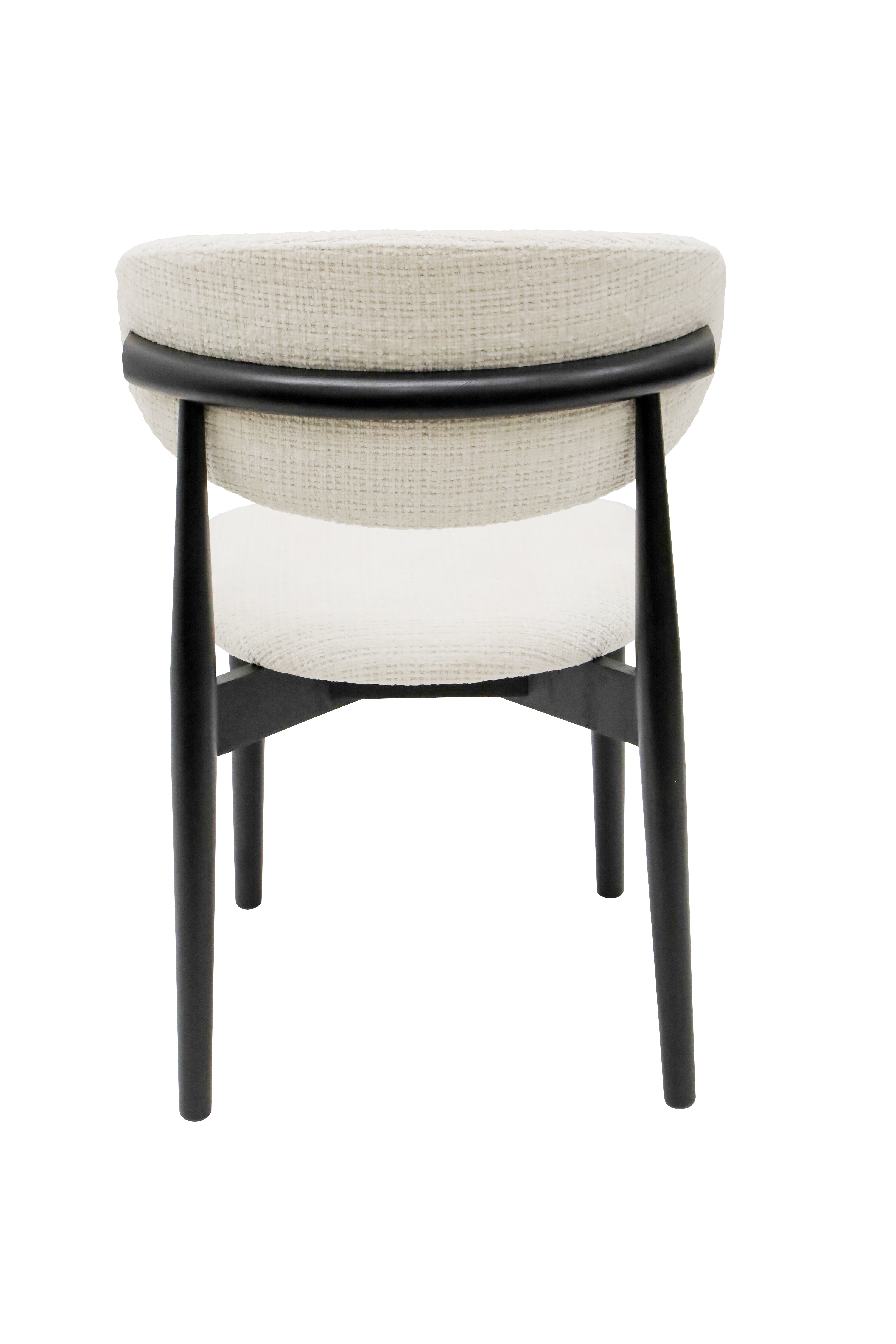 Two-Tone Dining Chair - Beige/Black