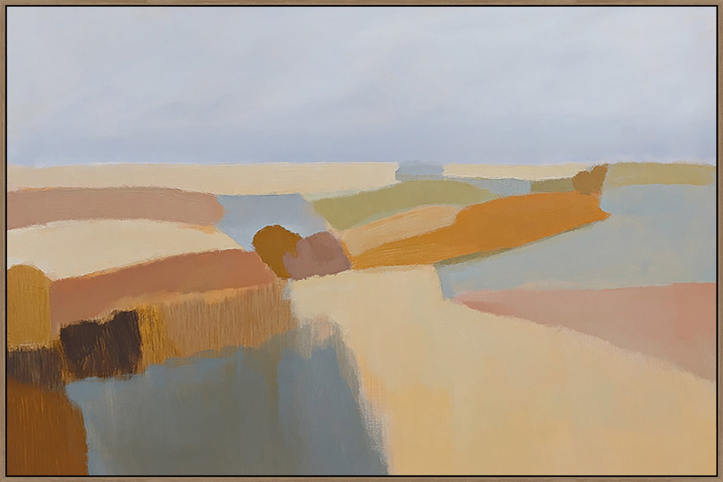 Amber Plains B Framed Canvas