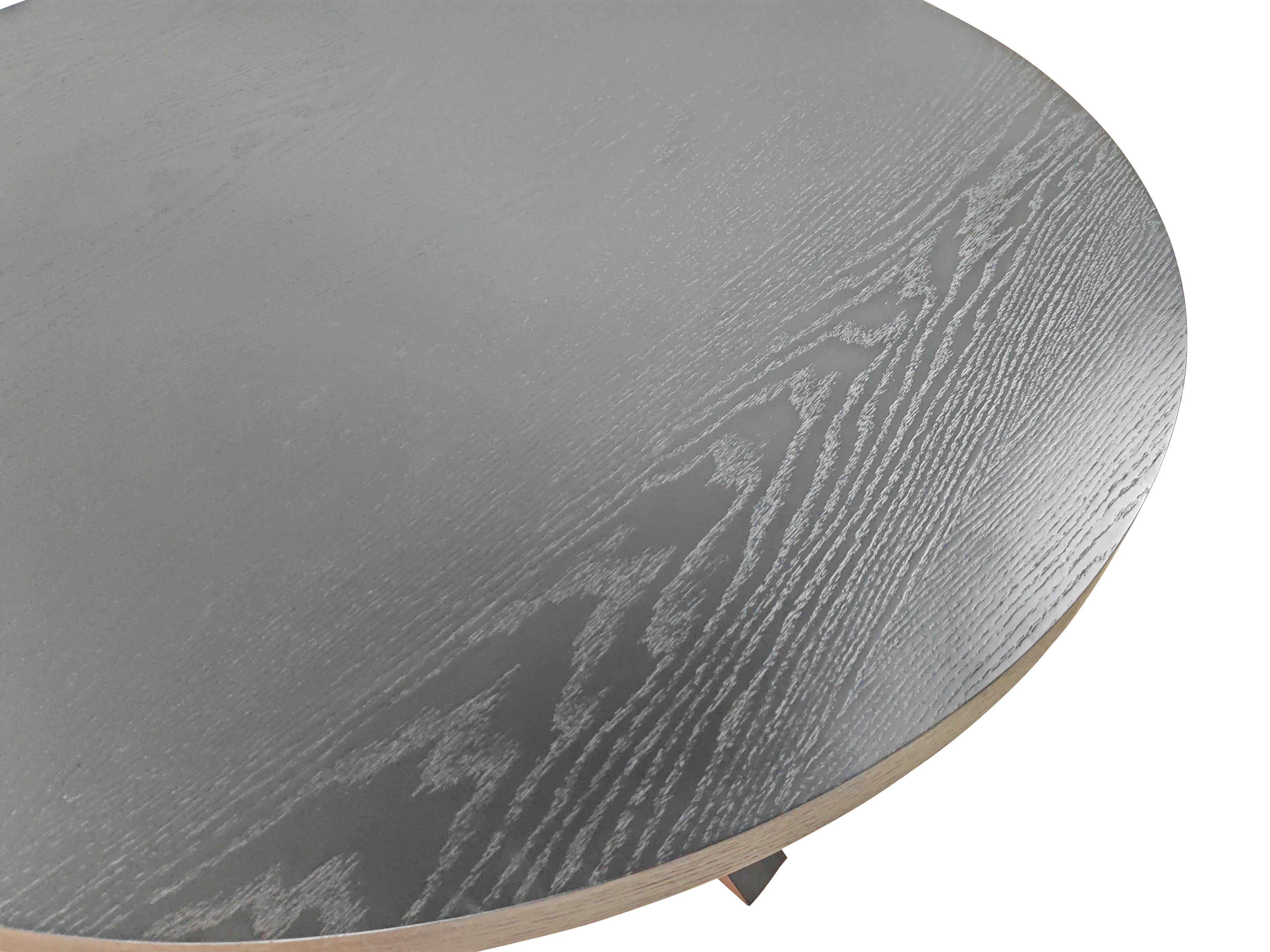 Round Fluted Dining Table - Black