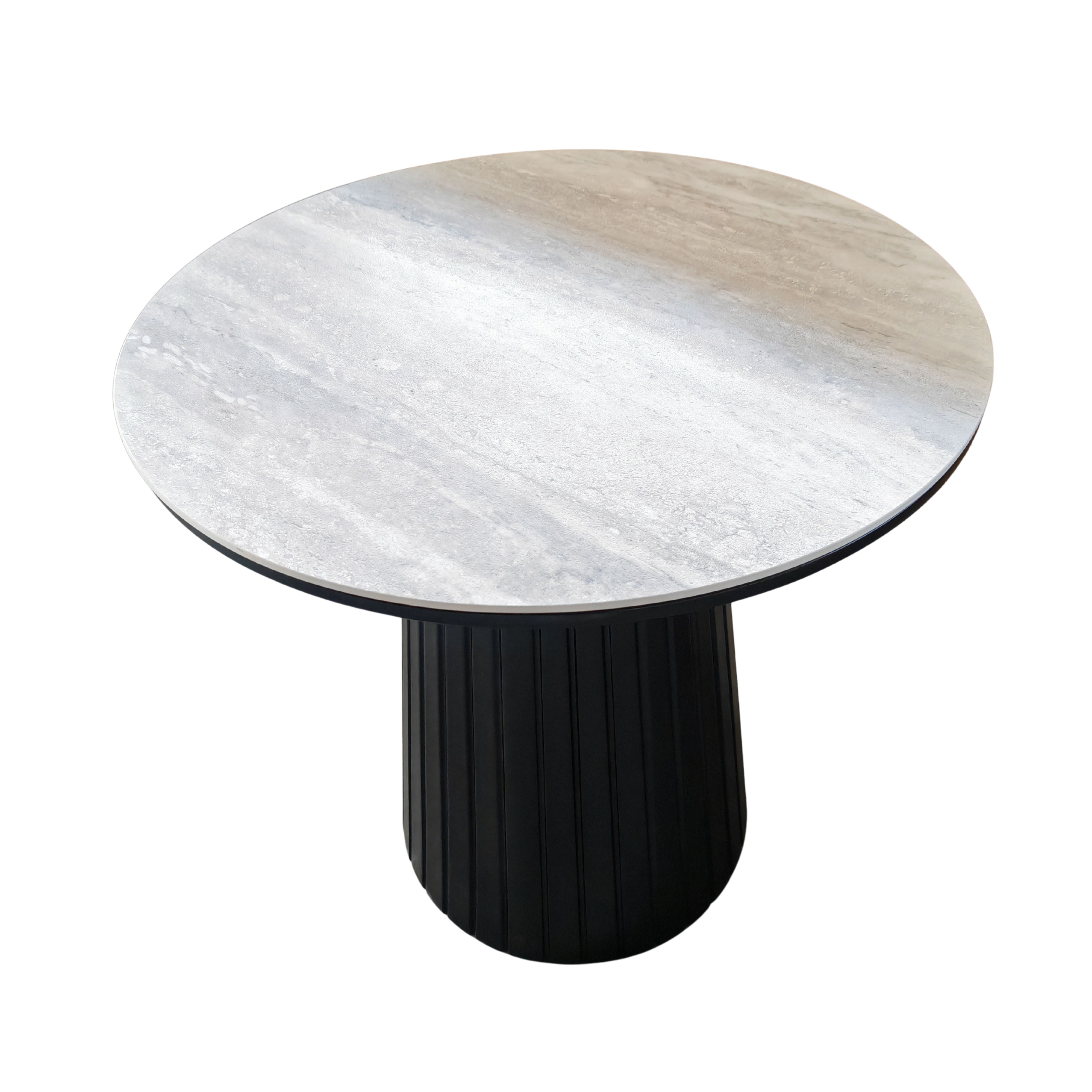 Ceramic Top Side Table - Black