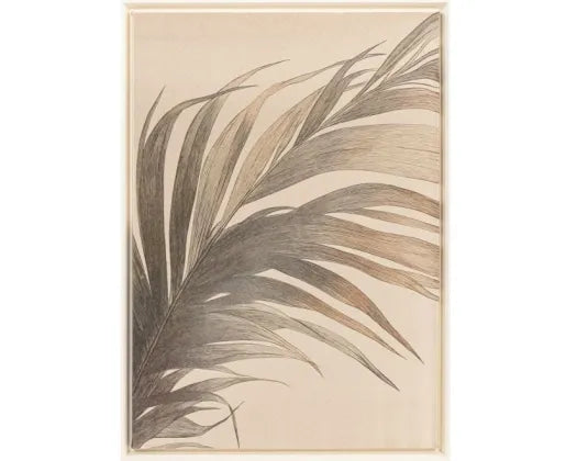 Plume Textile Art A - White Wash