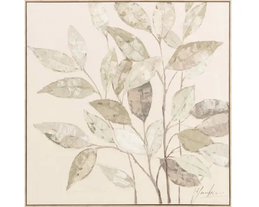Soft Botanical Canvas B - White Wash