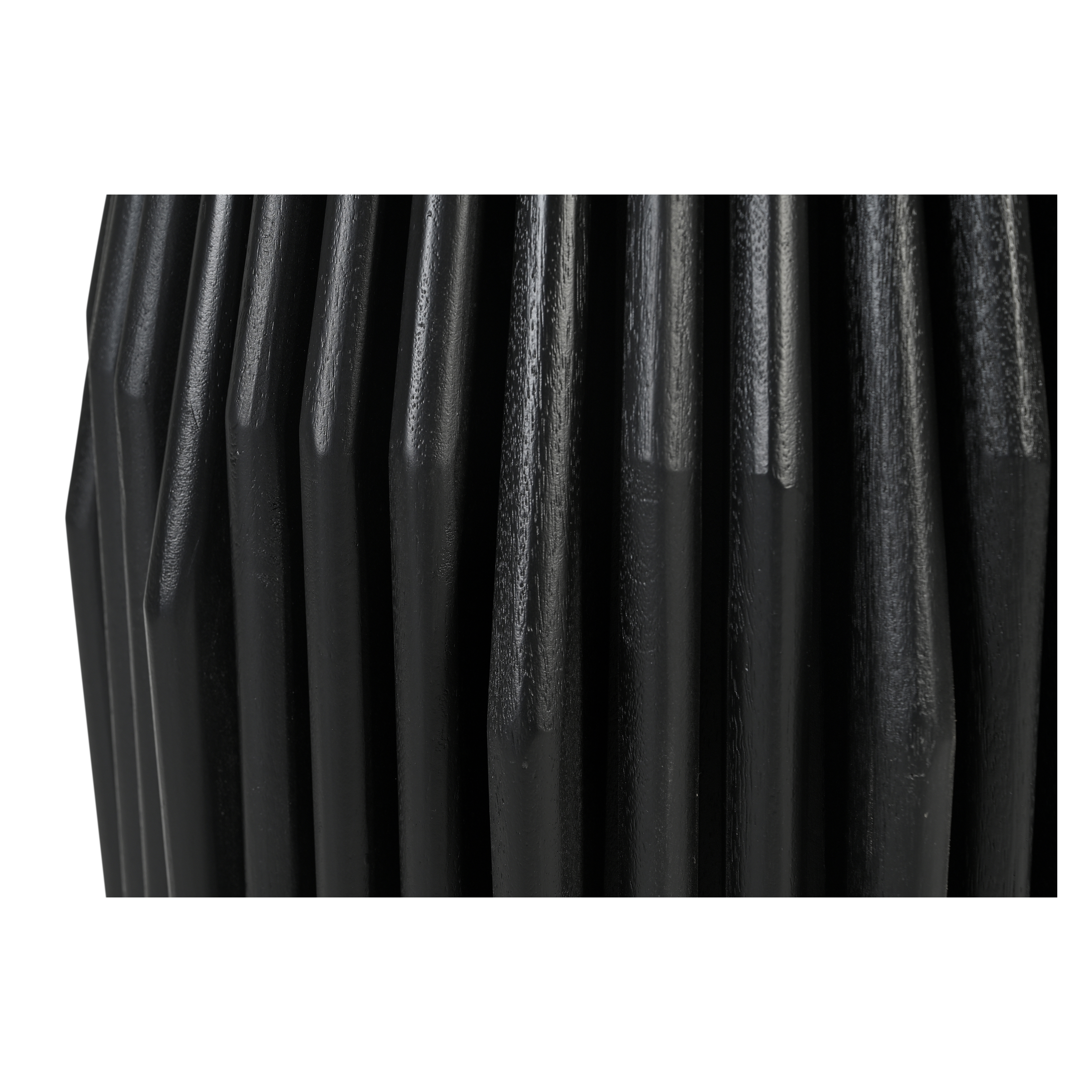 Avery Round Coffee Table With Marble Top - Black