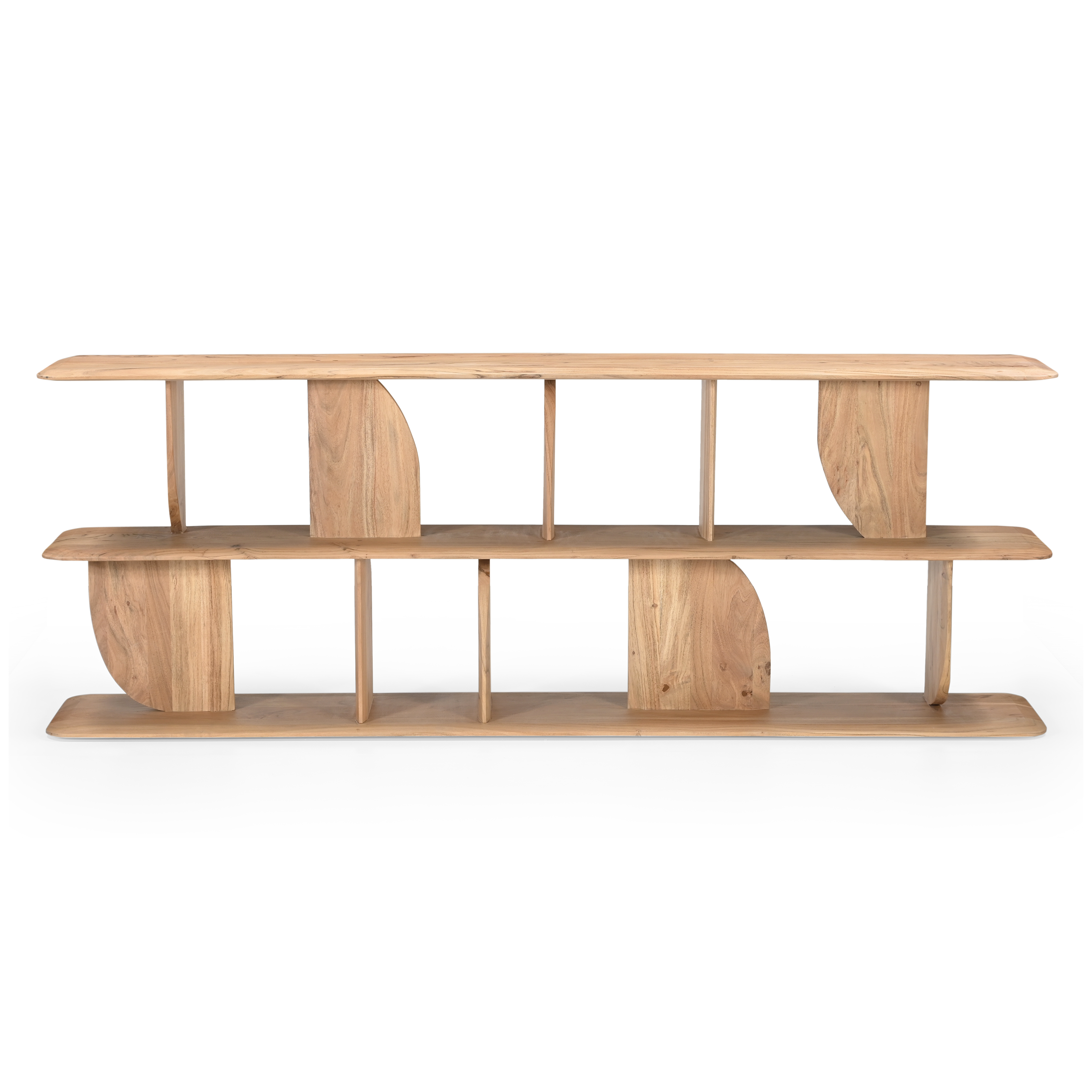 Arc Open Bookshelf - Natural Acacia