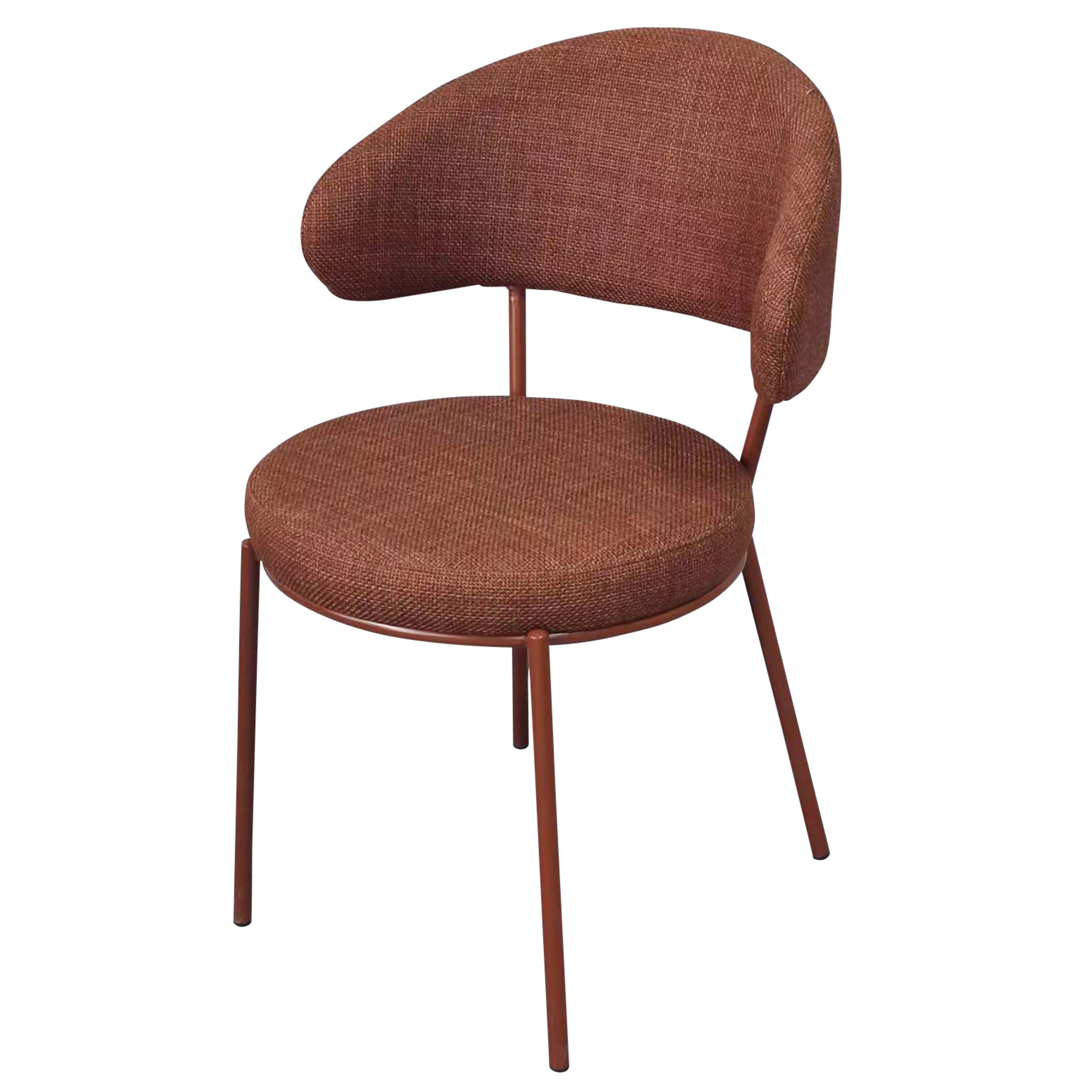 Curved Back Dining Chair - Burnt Russet