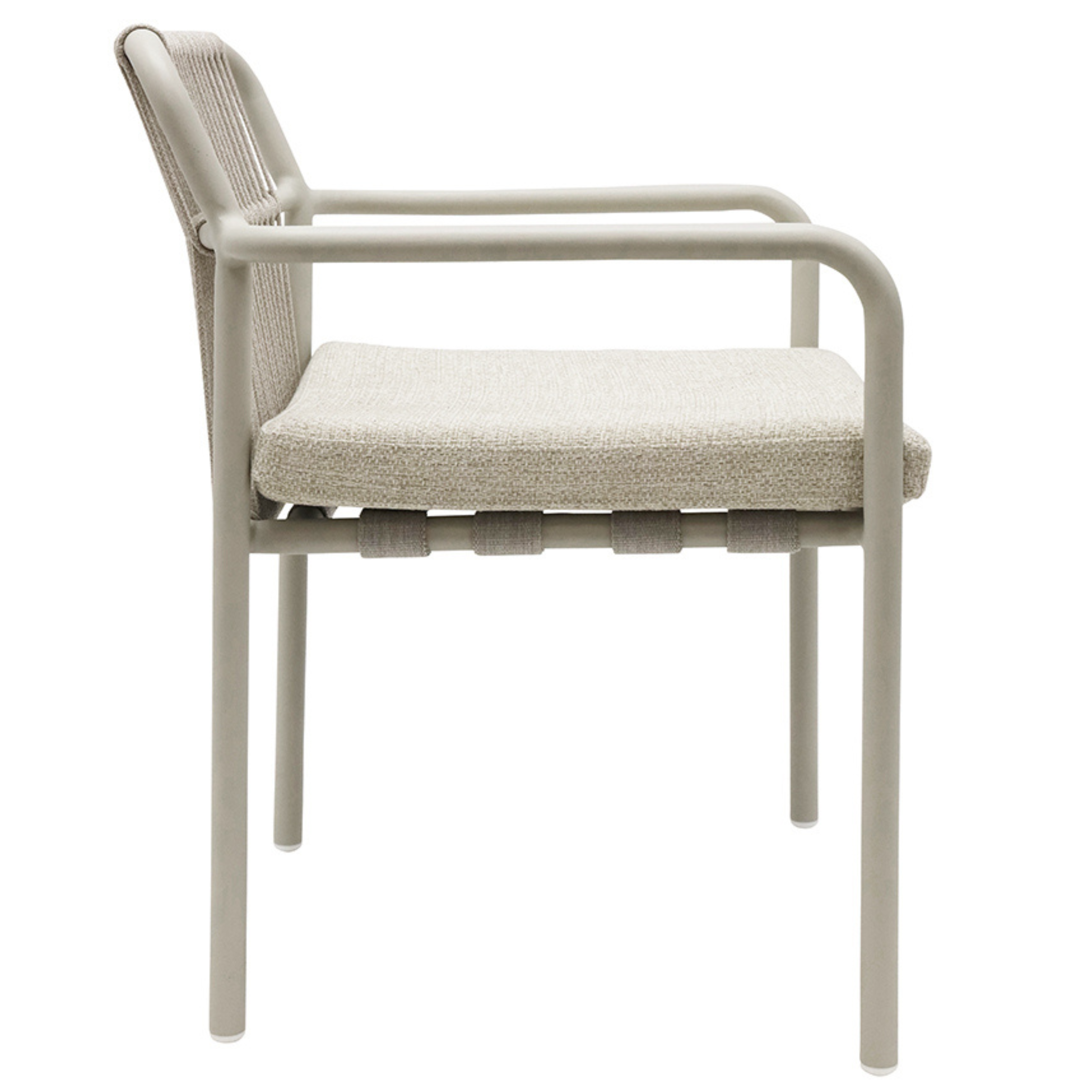 2x Karla Aluminium Dining Chair Set - Silk Grey