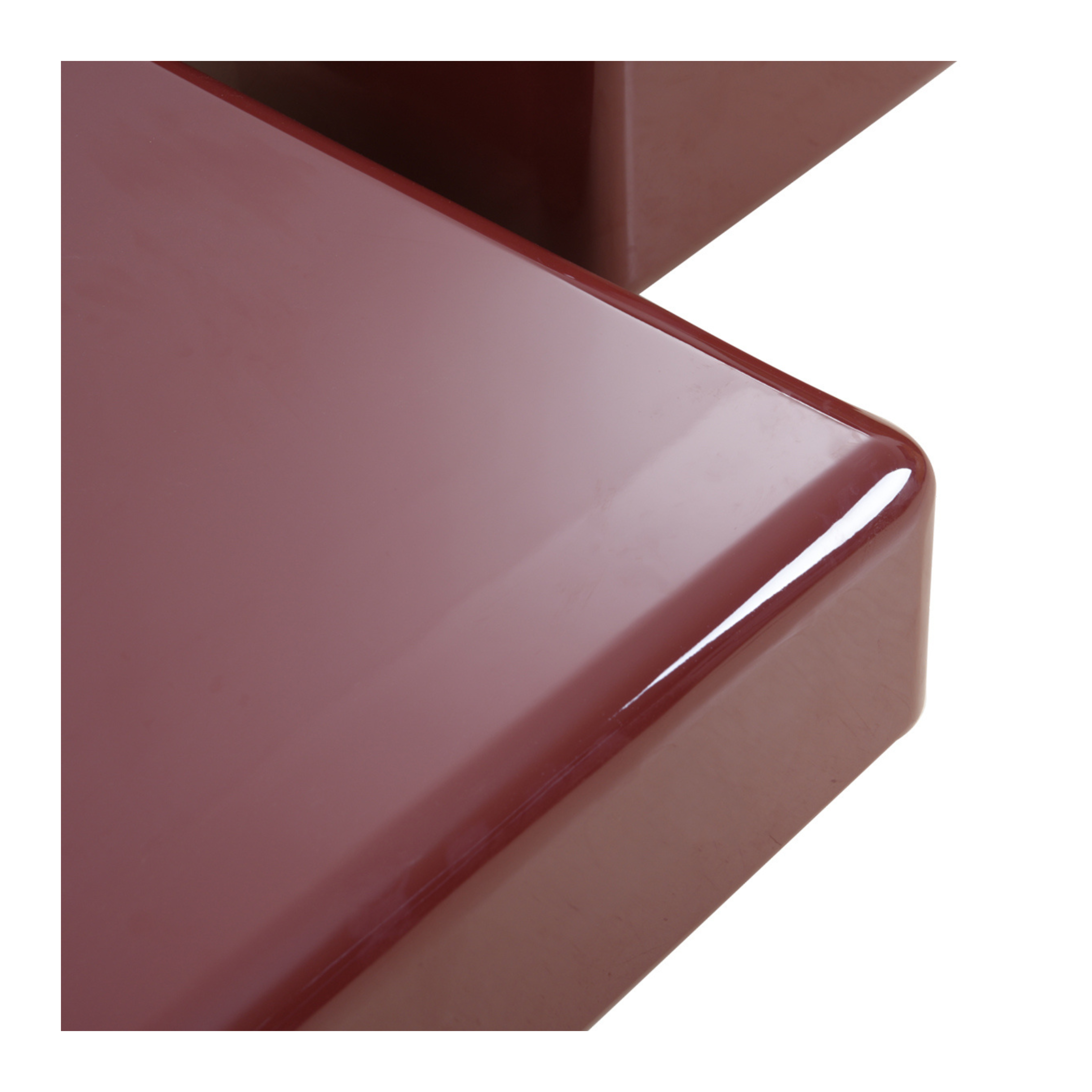 Boyd High Gloss Sidetables - Vermilion & Ox Blood Marble