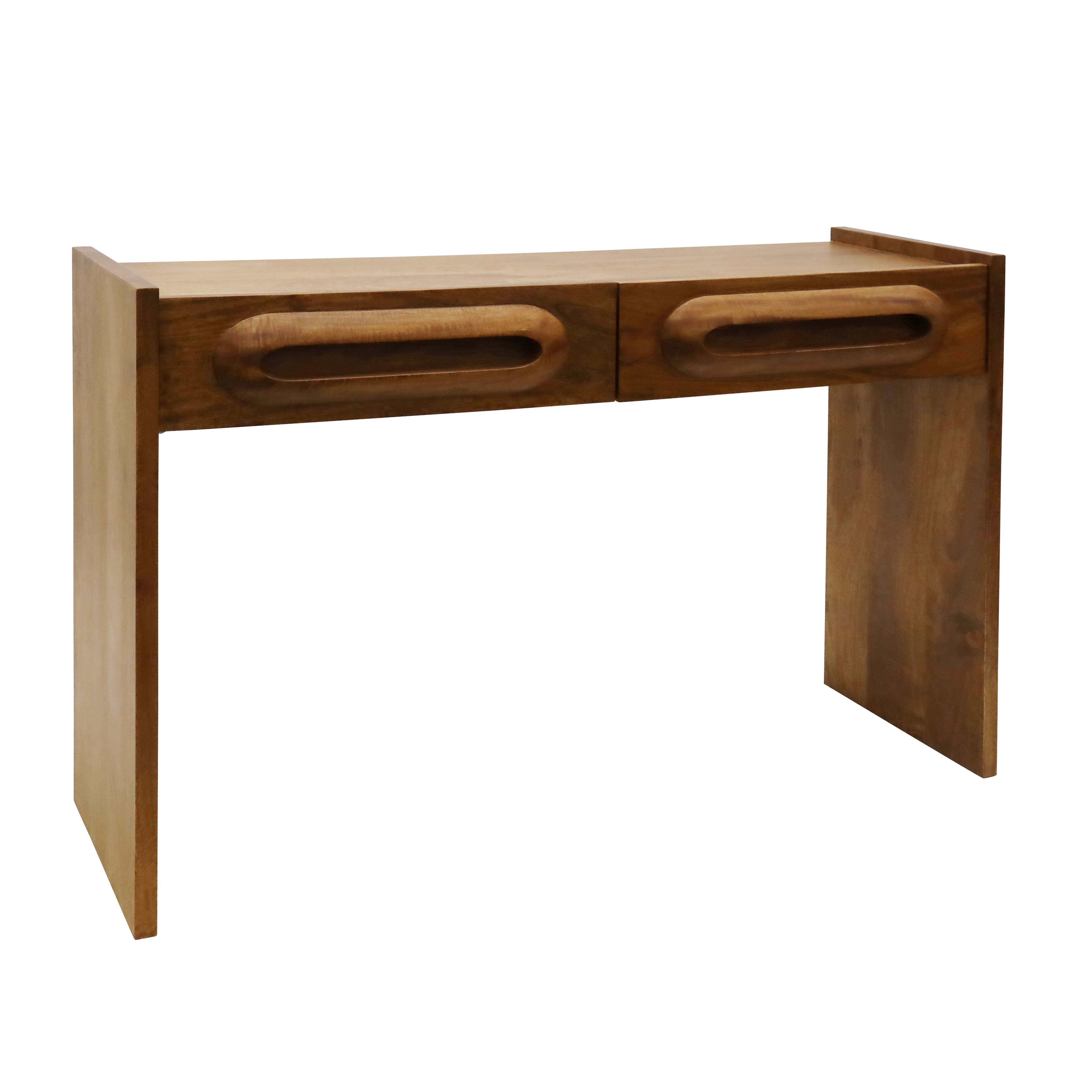 Porthole Console Table - Walnut