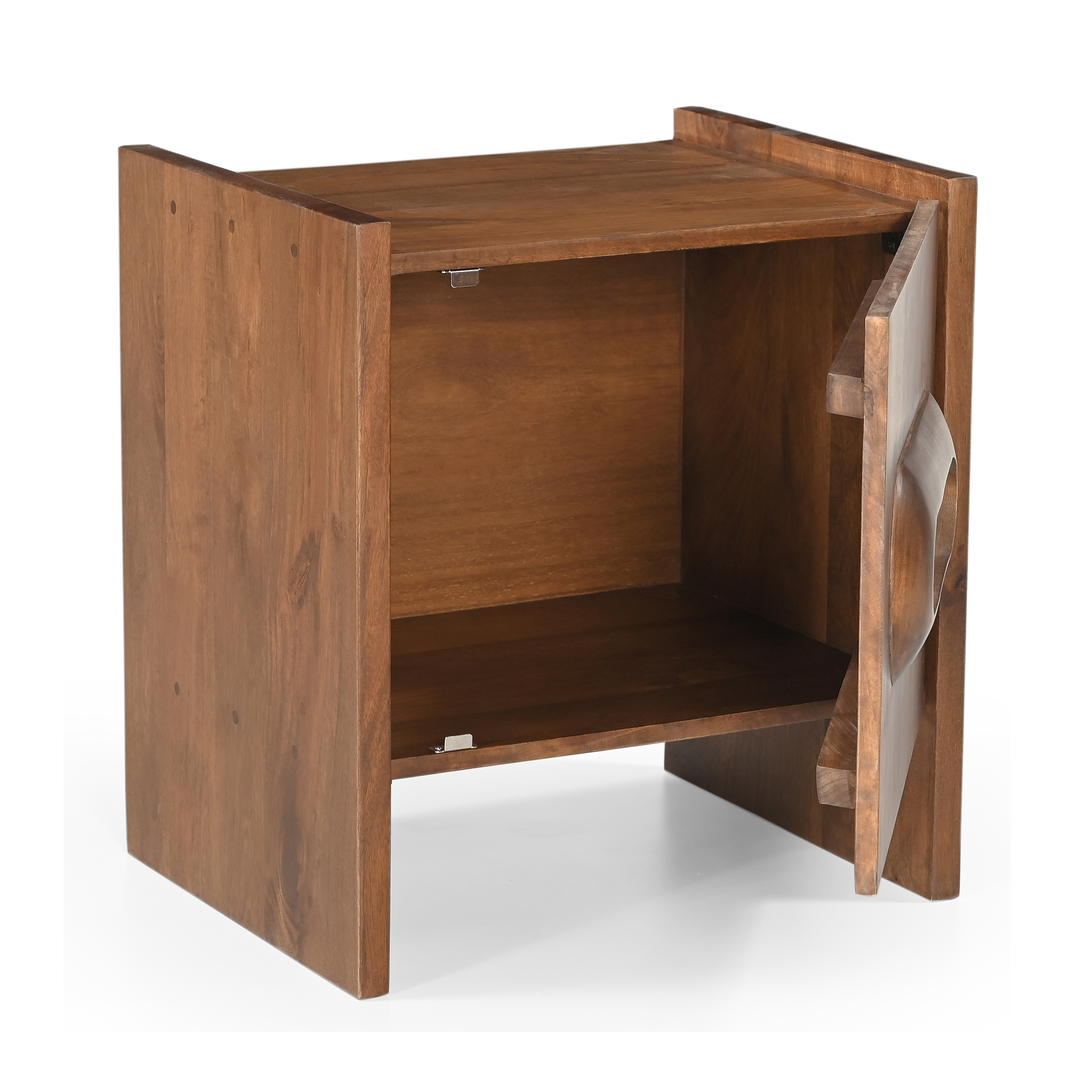 Porthole Bedside Table - Walnut