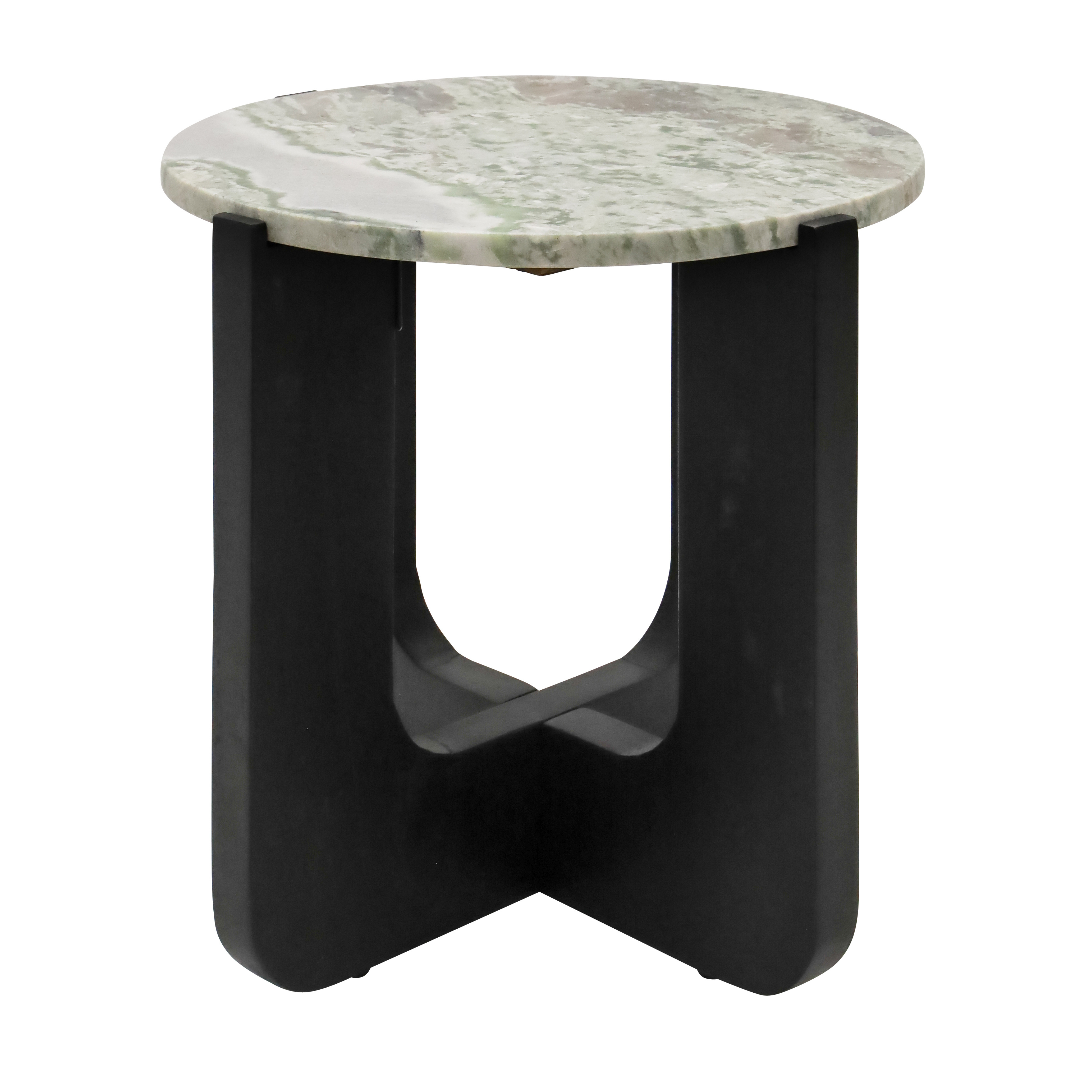 Hendrix Side Table With Marble Top - Green Marble
