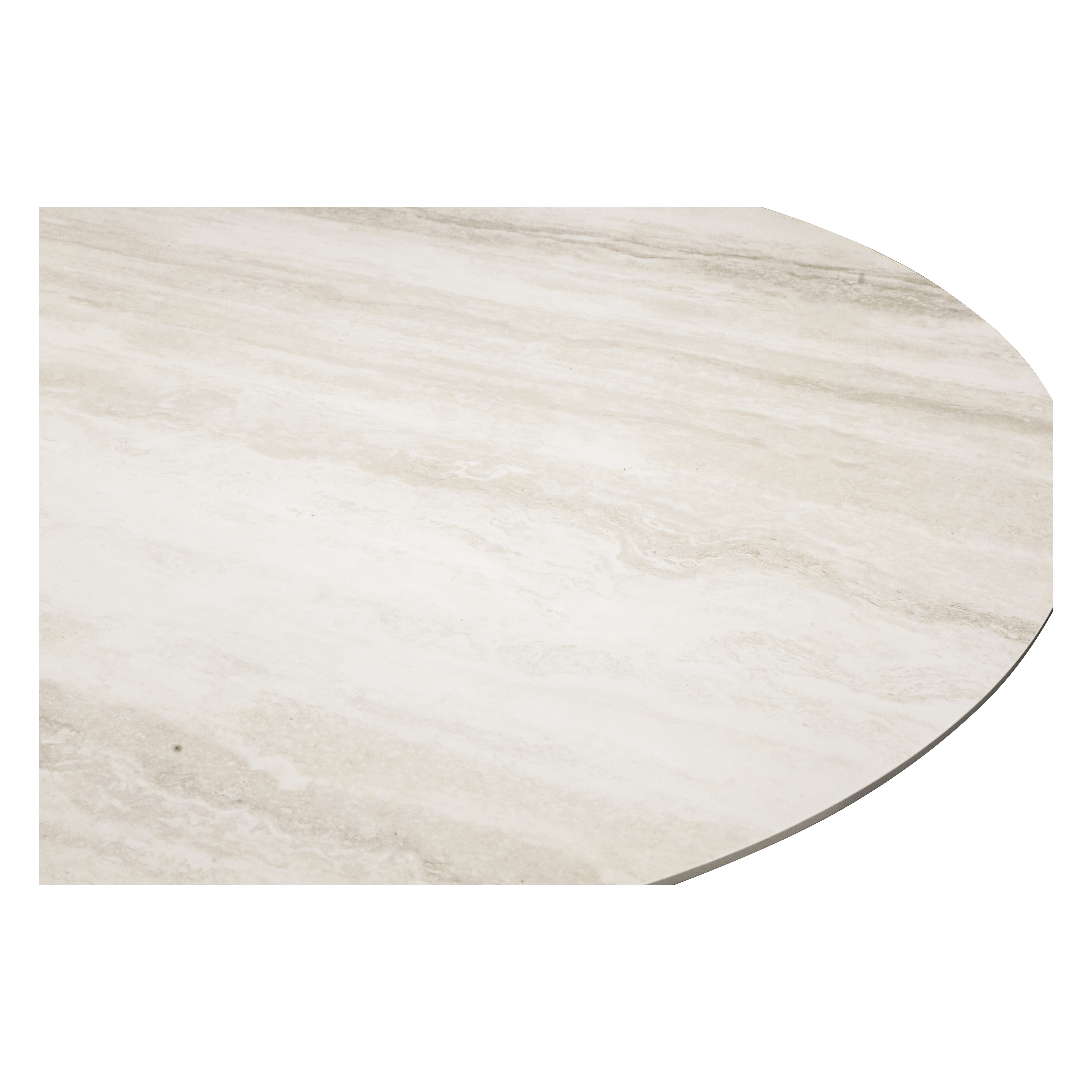 Lillie Ceramic Travertine Dining Table - Travertine-Look