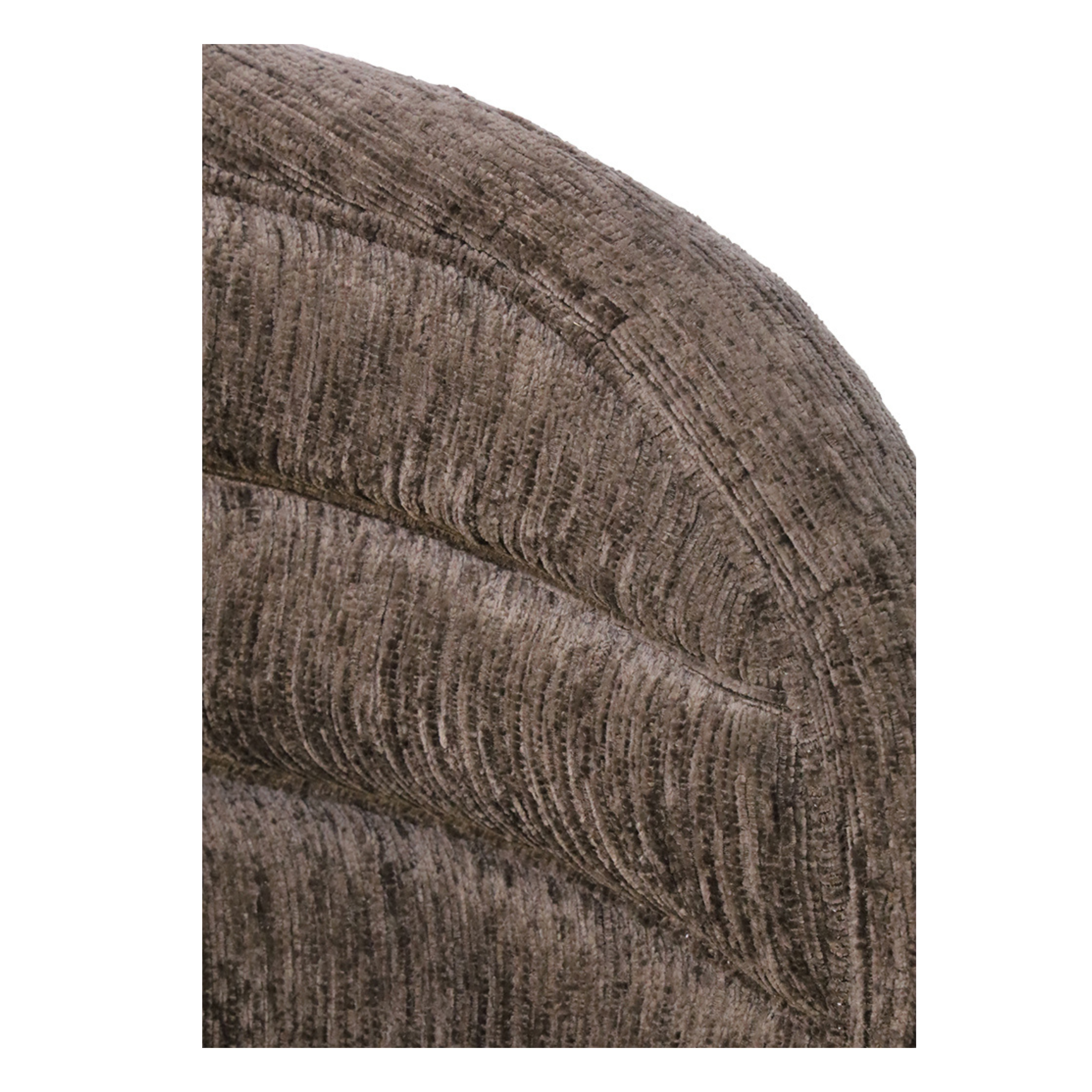 Lulah Swivel Chair With Burl Veneer Base - Chocolate