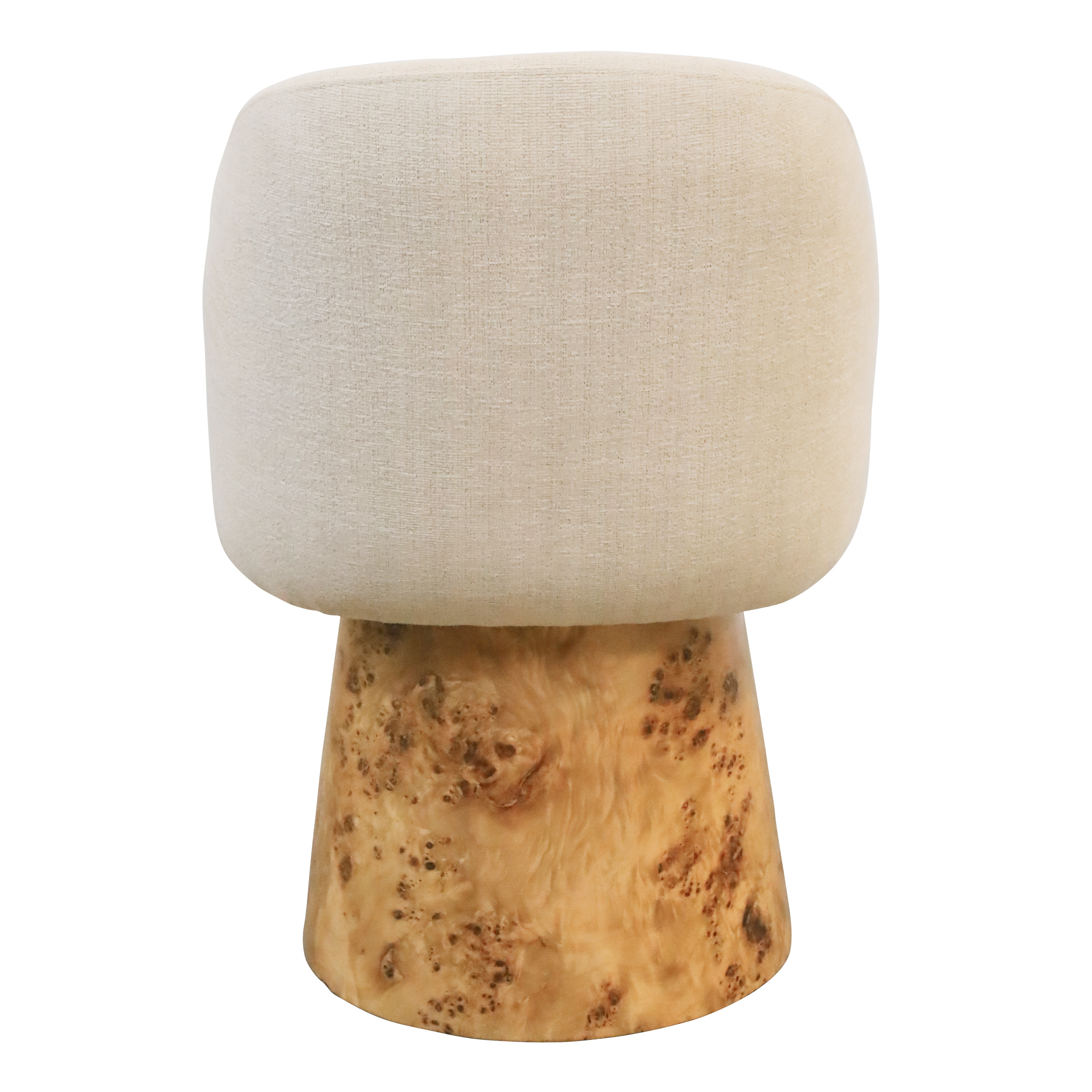 Cruz Swivel Chair With Burl Veneer Base