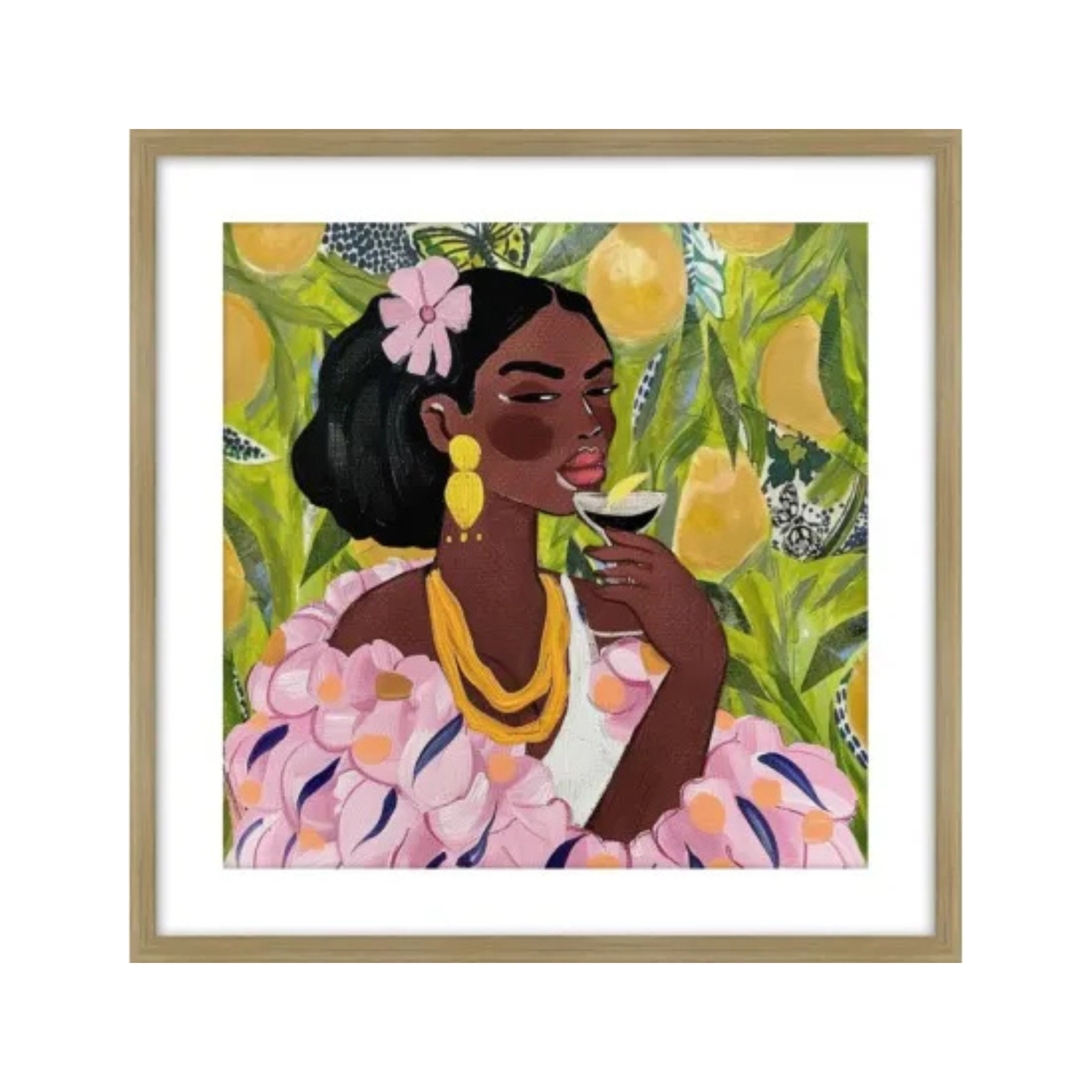 Abstract Portrait Print B - Oak