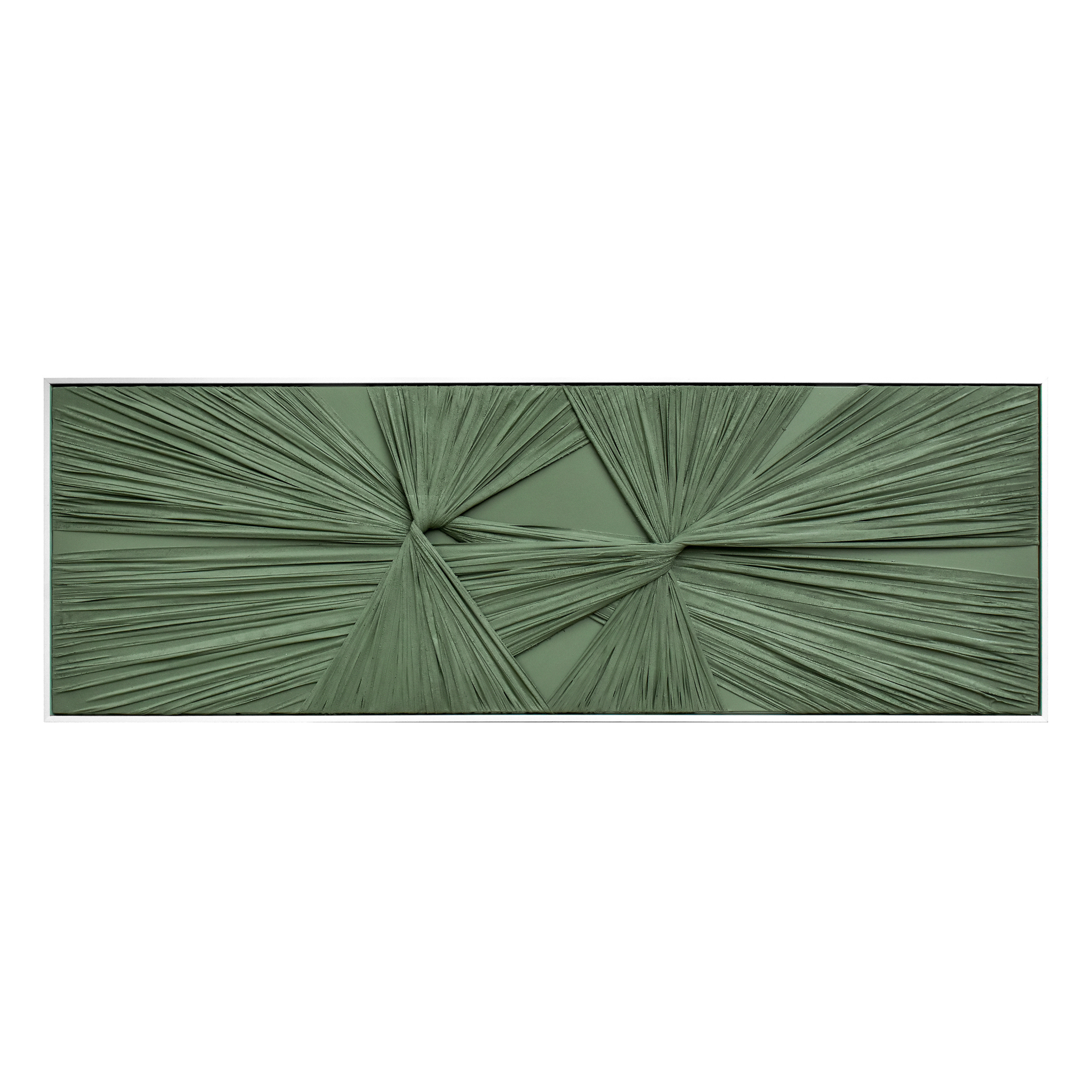 Olive Textile Framed Art - H50X150cm