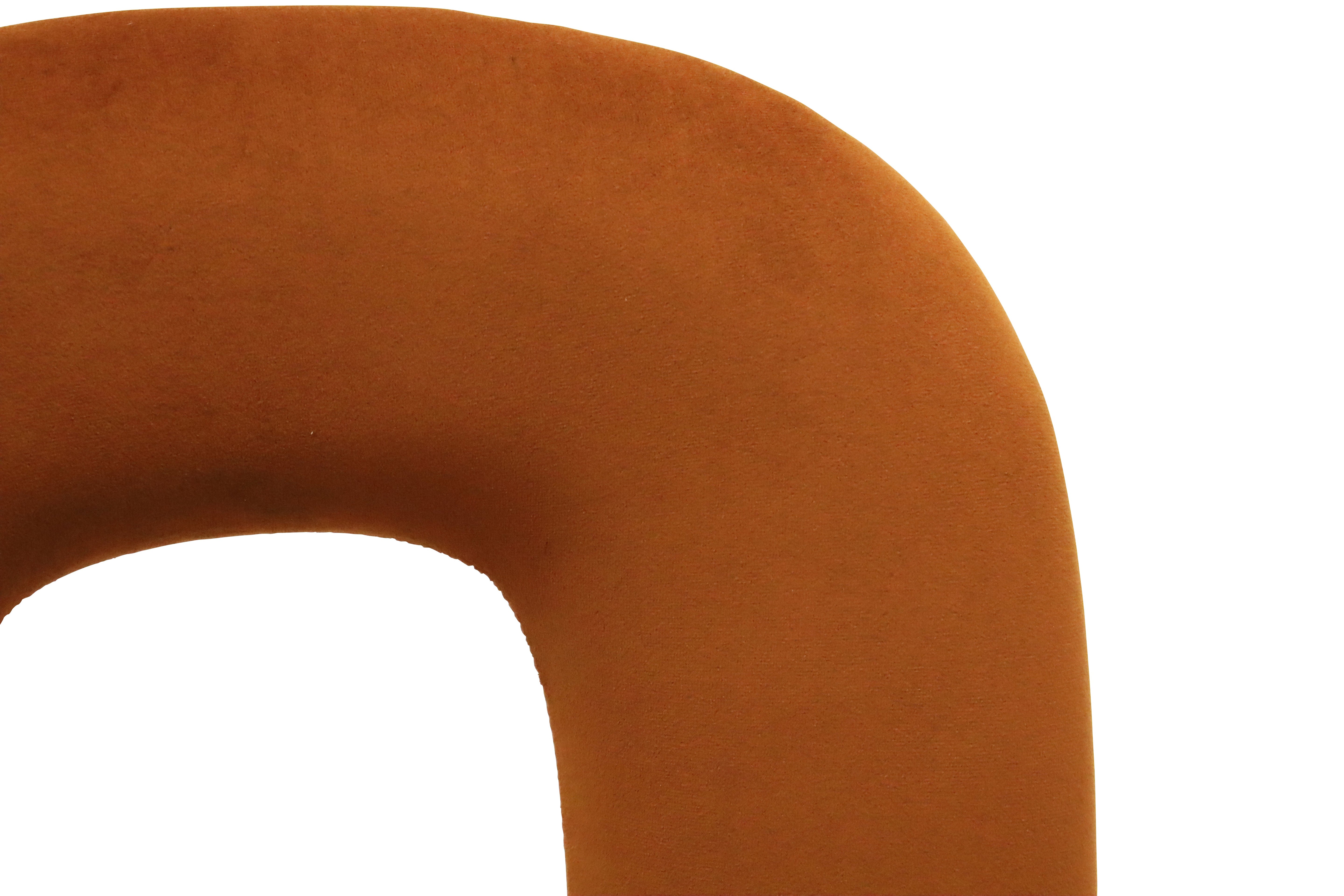 Bold Upholstered Dining Chair - Burnt Orange
