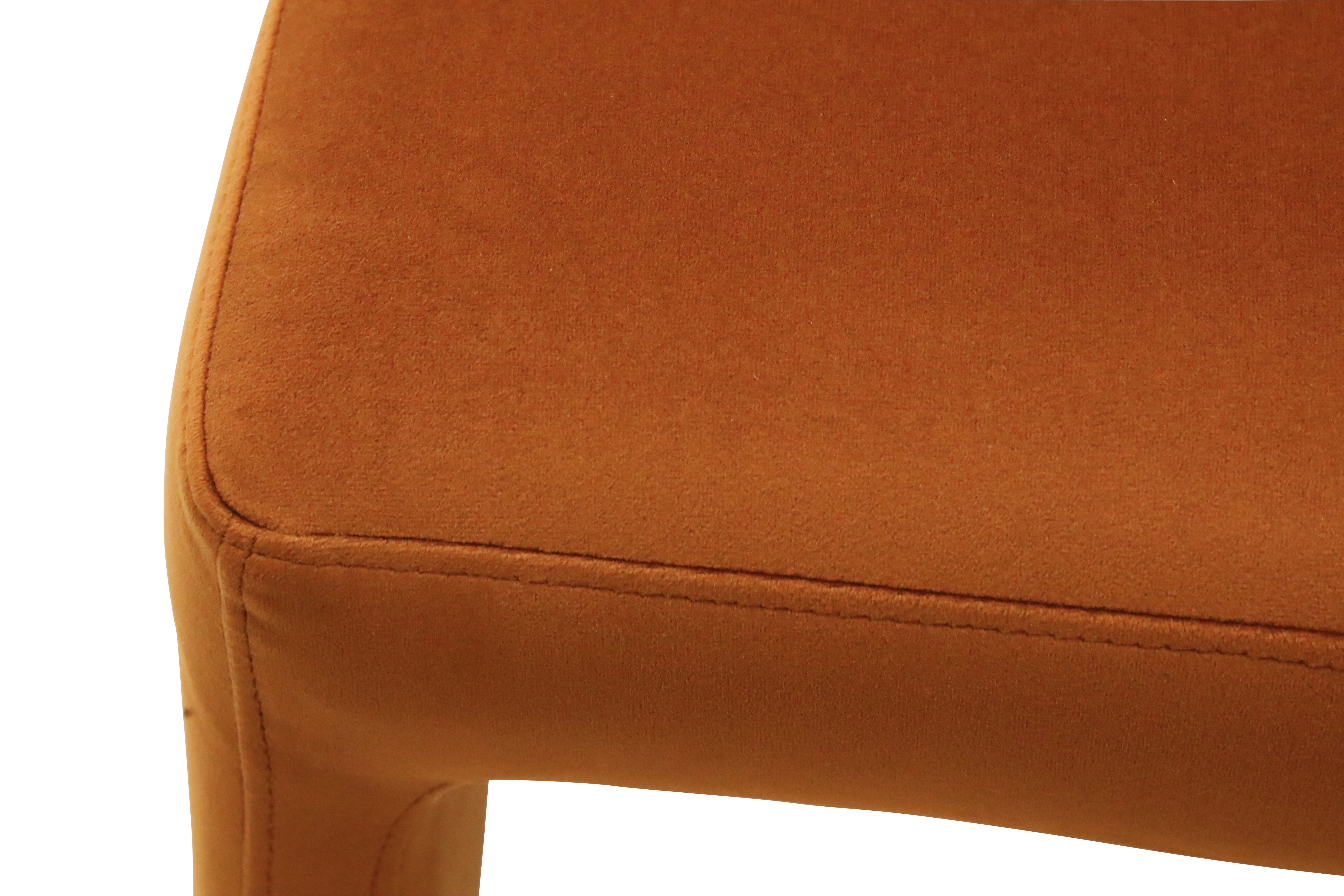 Bold Upholstered Dining Chair - Burnt Orange
