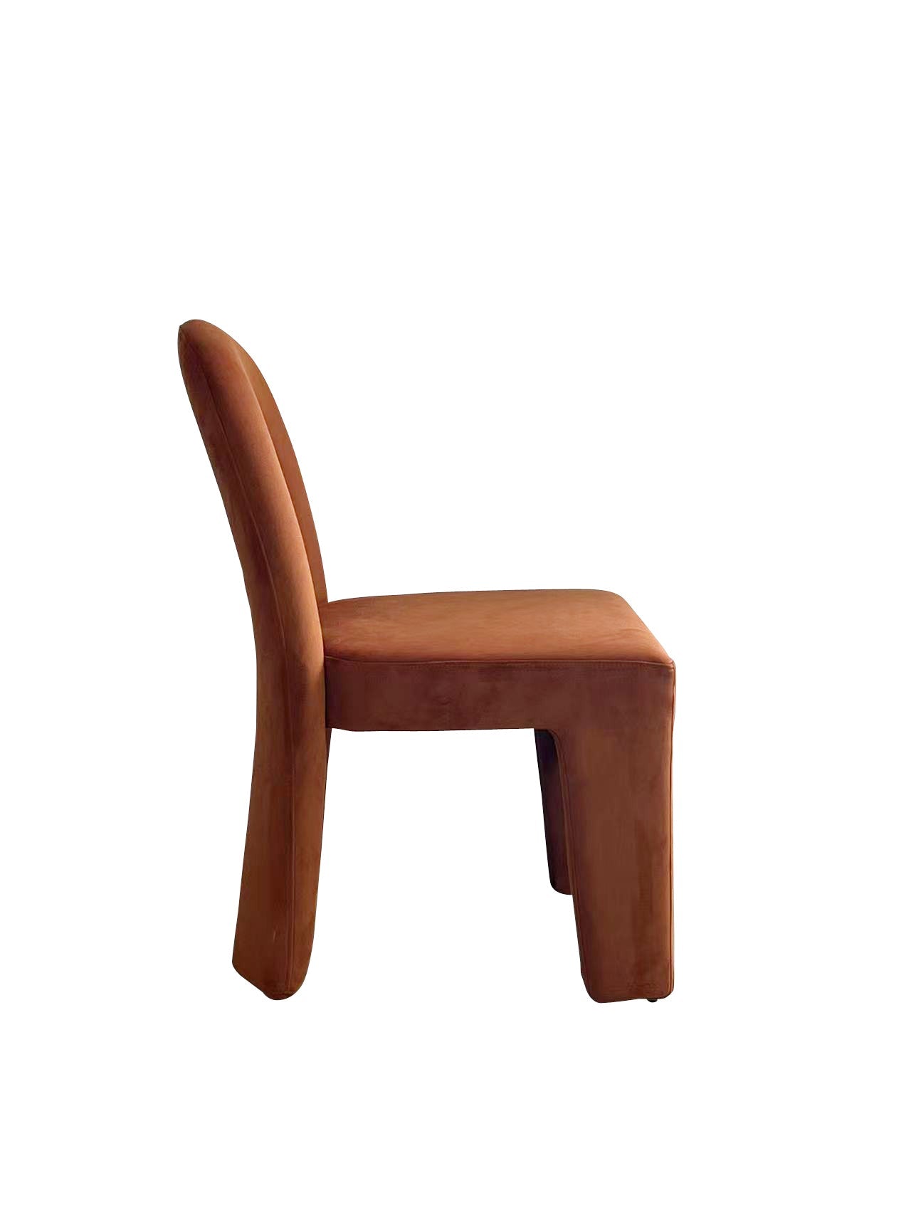 Bold Upholstered Dining Chair - Burnt Orange