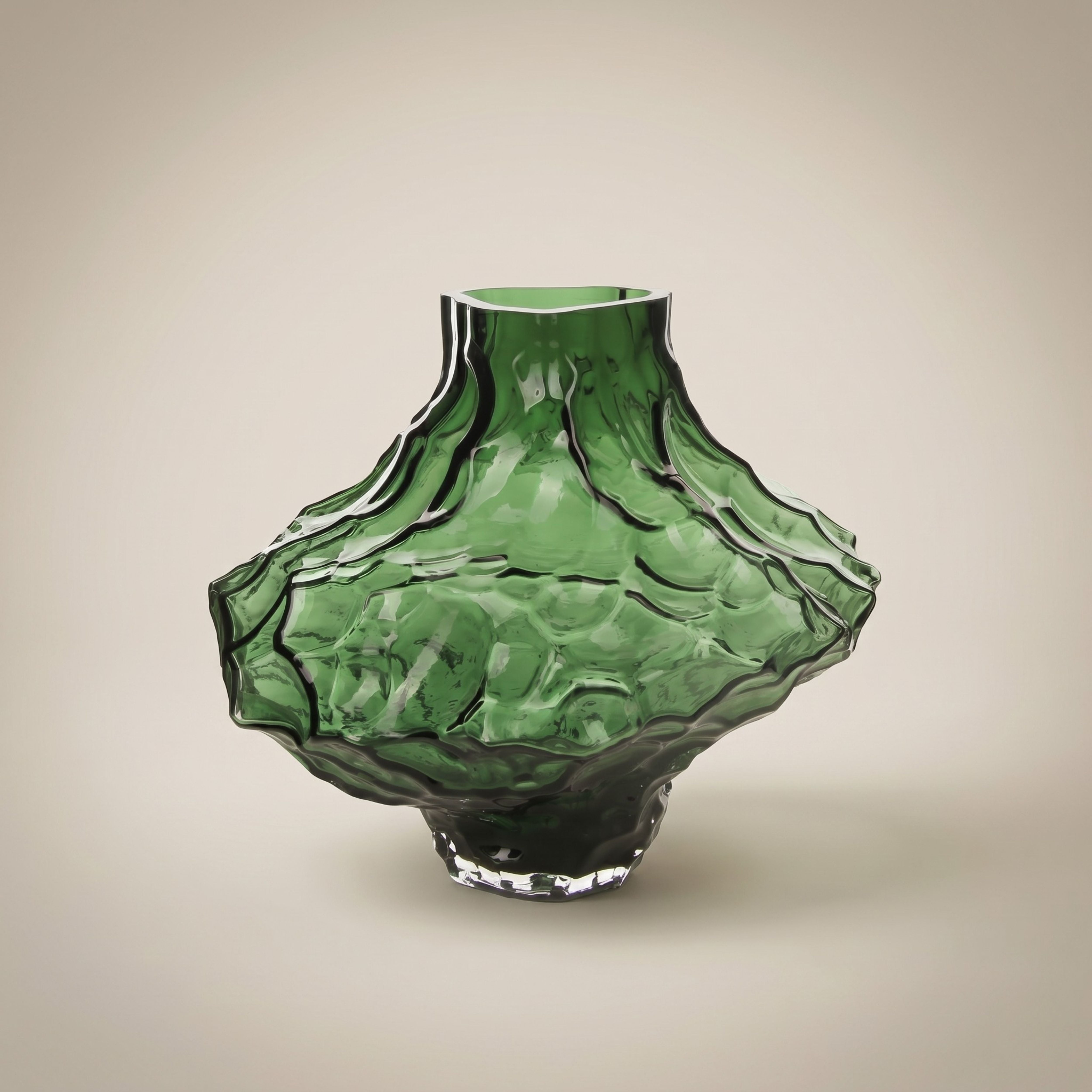Olive Glass Vase