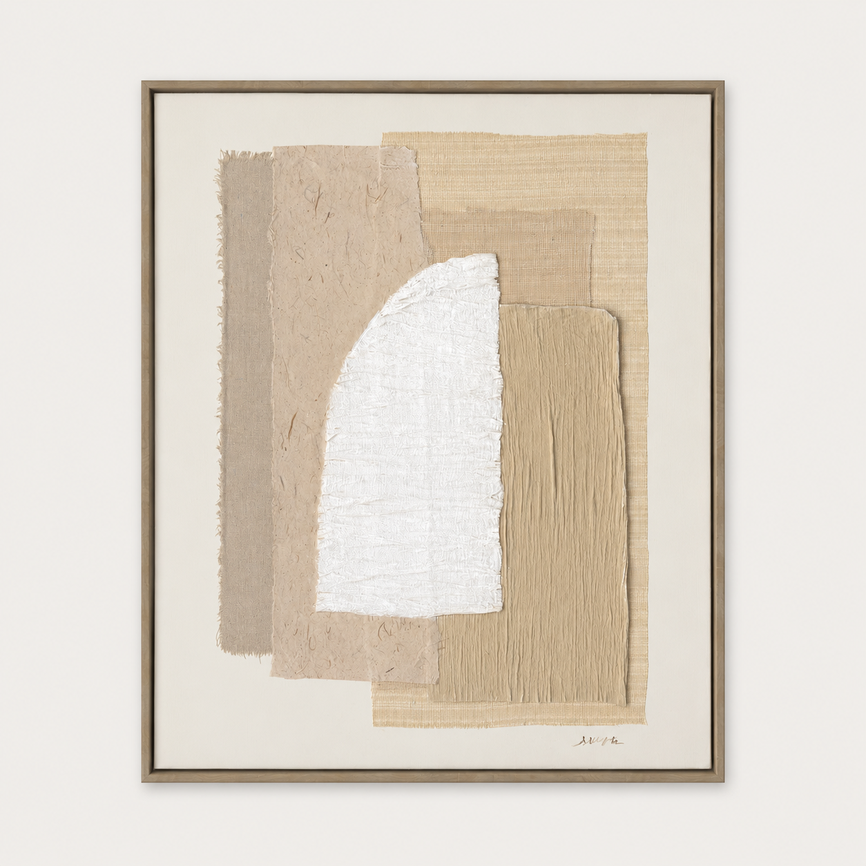 Textured Abstract Canvas A - Natural