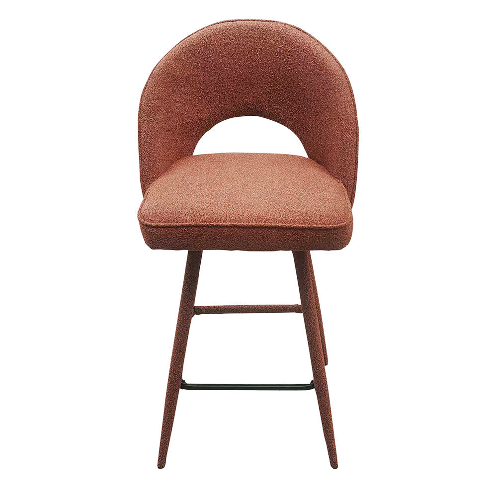 Oval Back Bar Stool - Red Brick