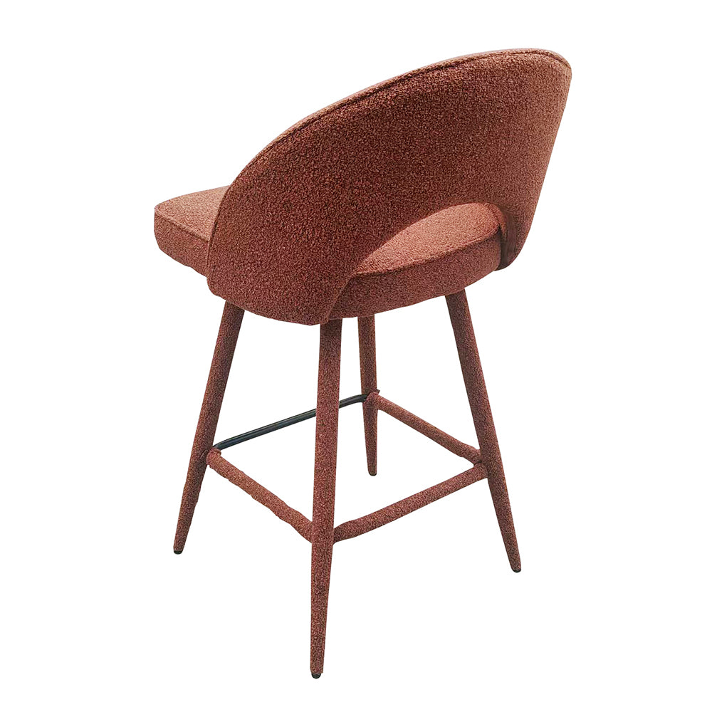 Oval Back Bar Stool - Red Brick