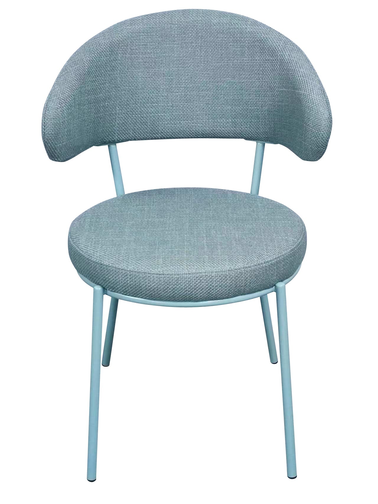Curved Back Dining Chair - Aqua Marine