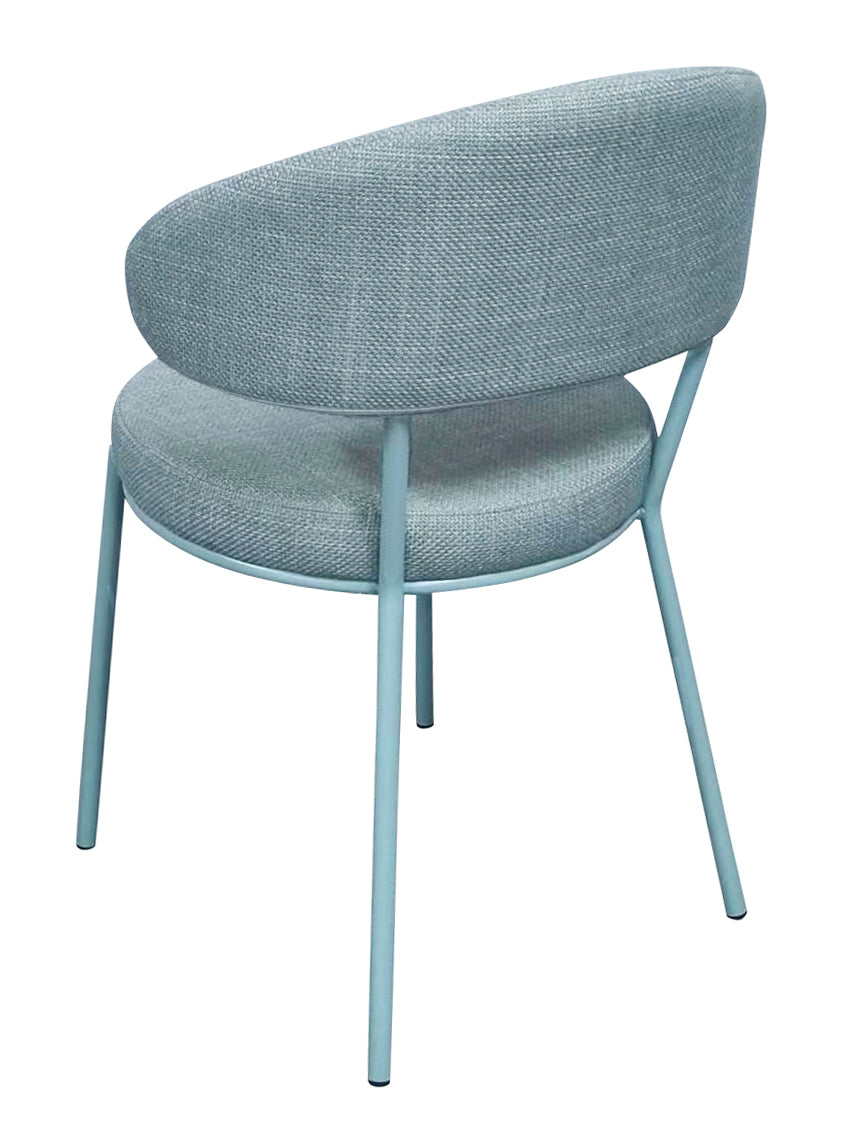 Curved Back Dining Chair - Aqua Marine