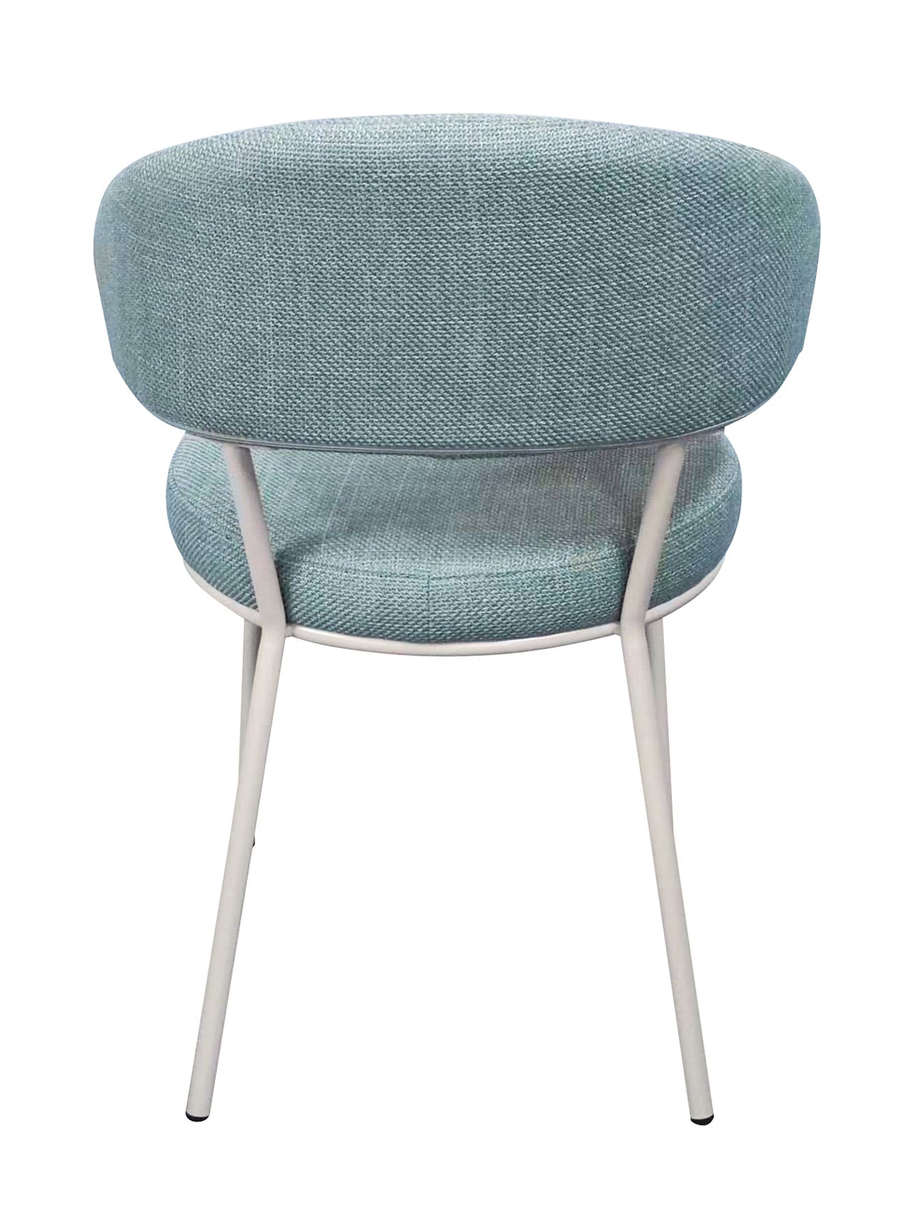 Curved Back Dining Chair - Aqua/Beige