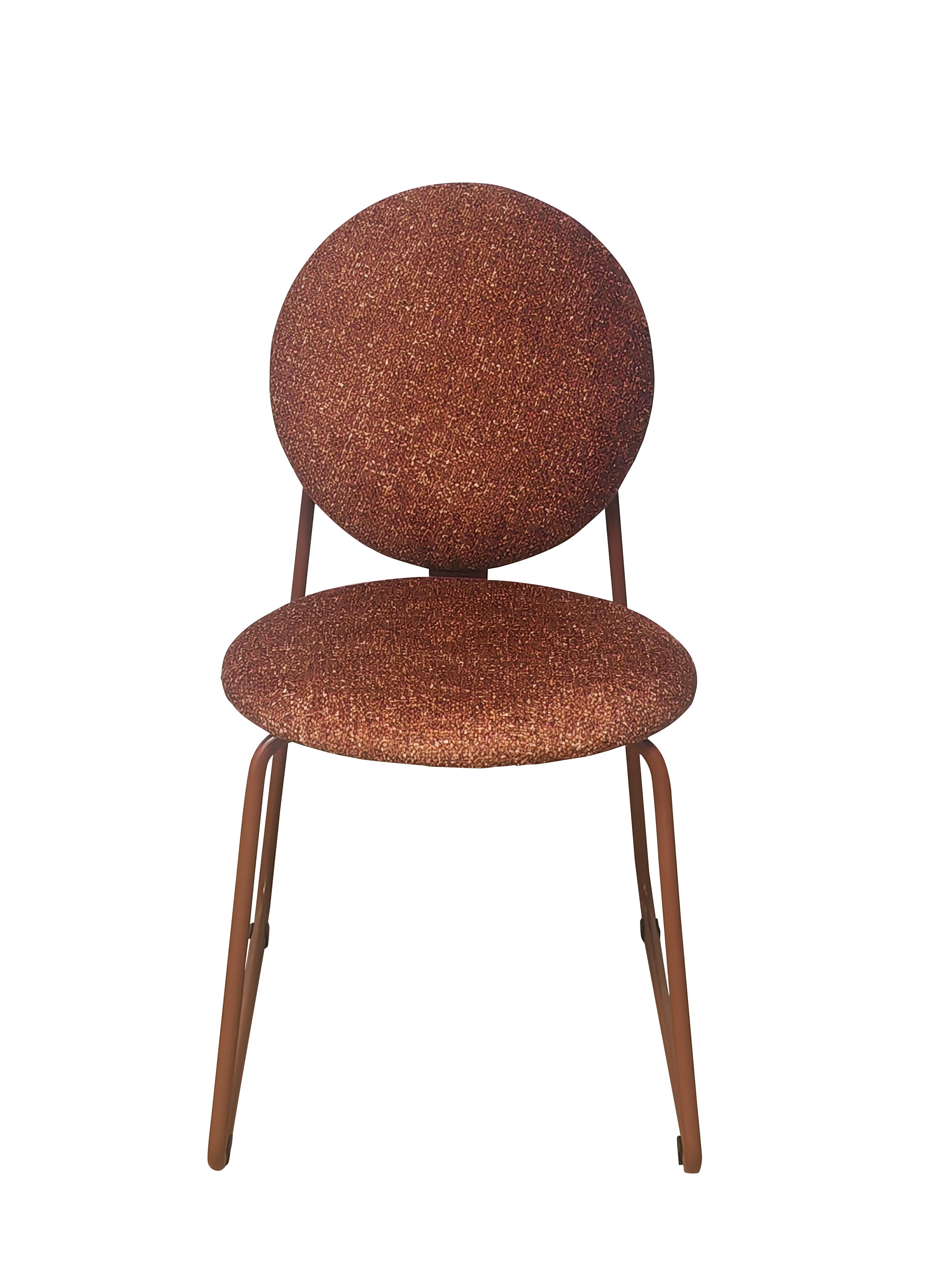 Rounded Back Dining Chair - Terracotta