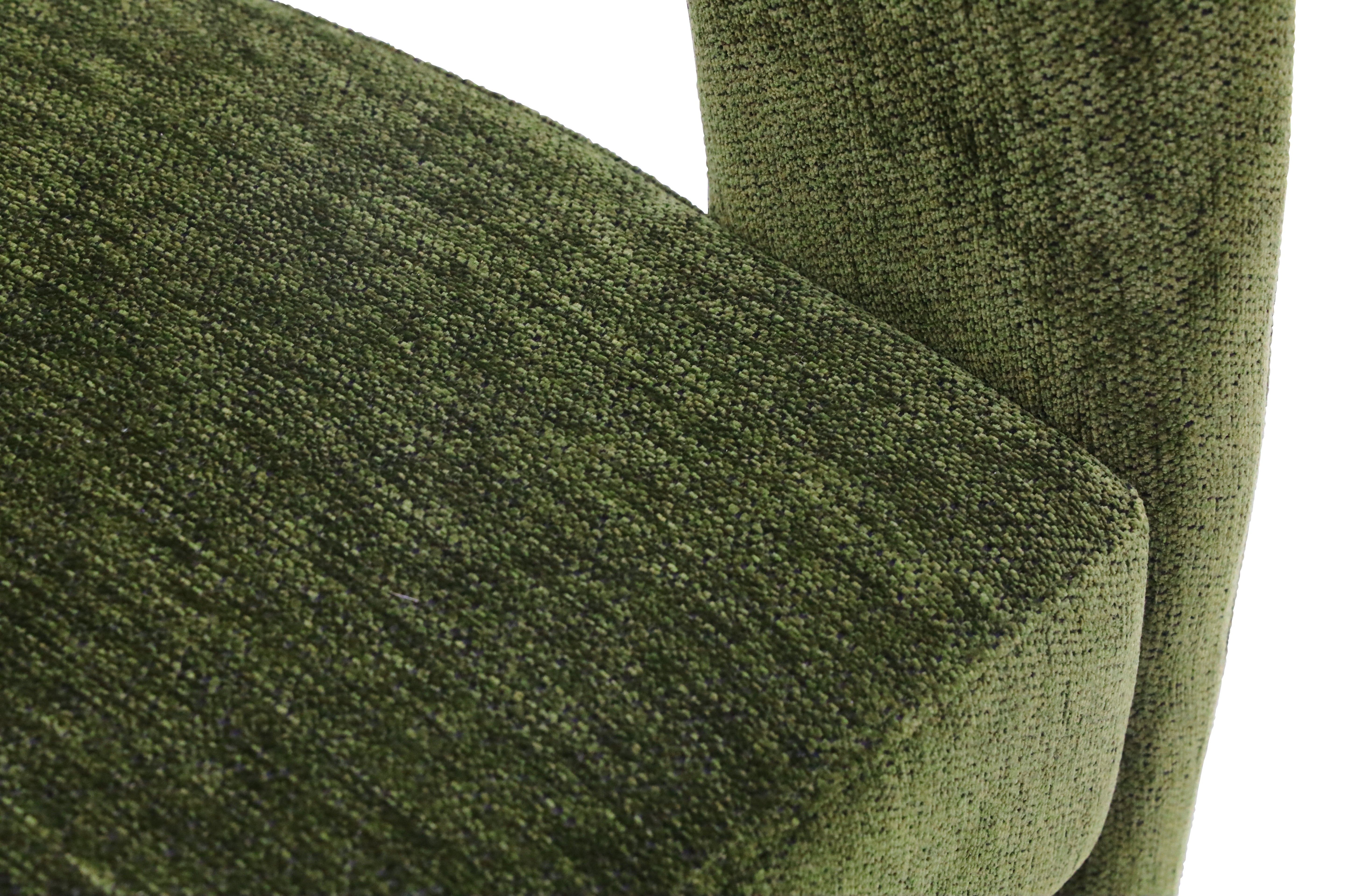 Curved Arm Chair - Deep Olive