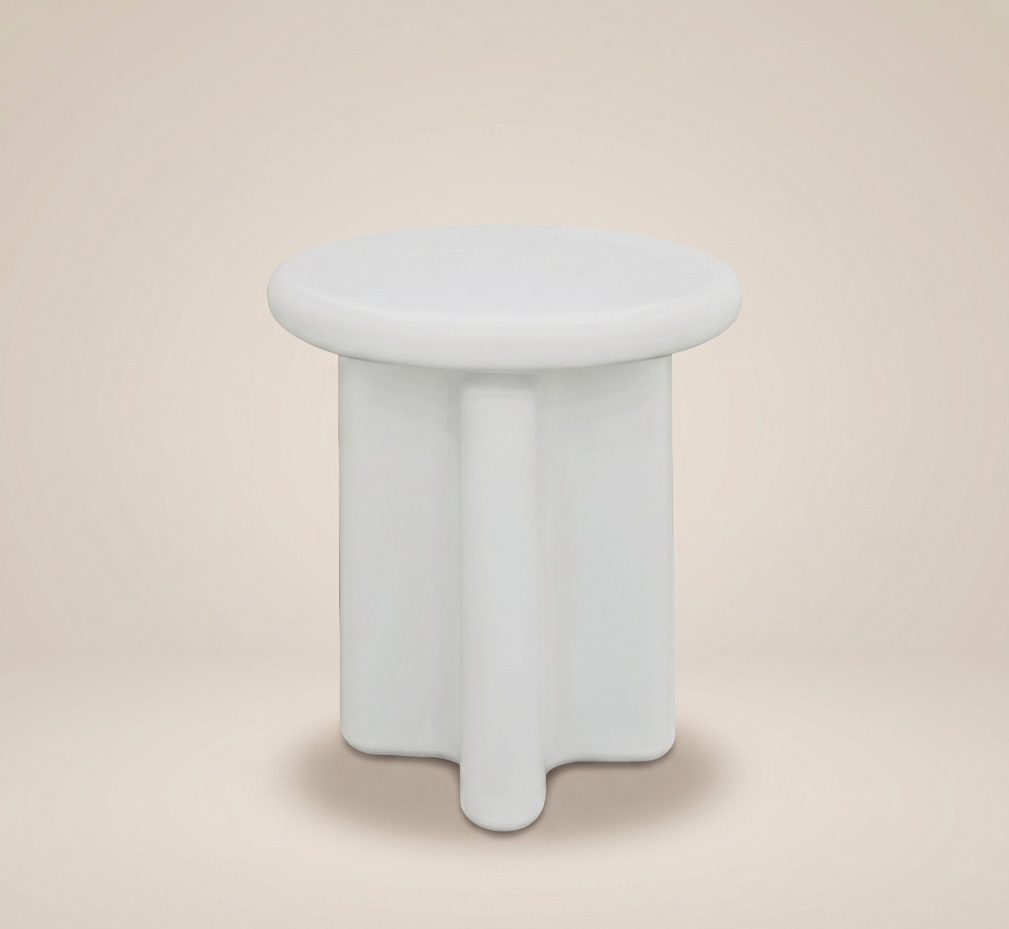 Mushroom Side Table - White