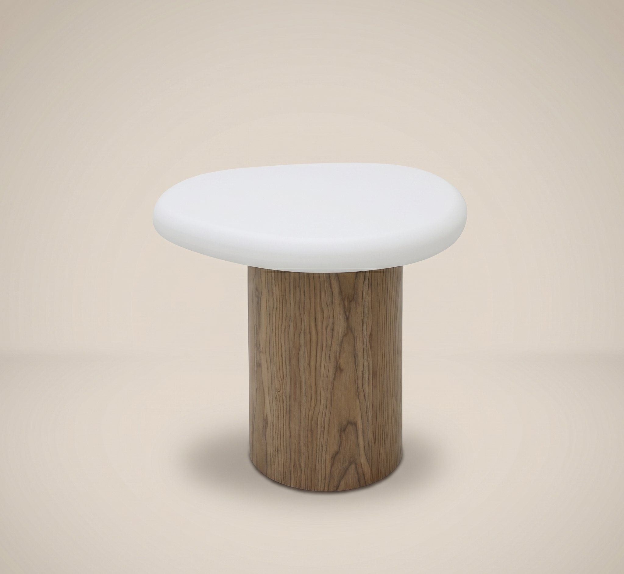 Cube Side Table - Light Walnut