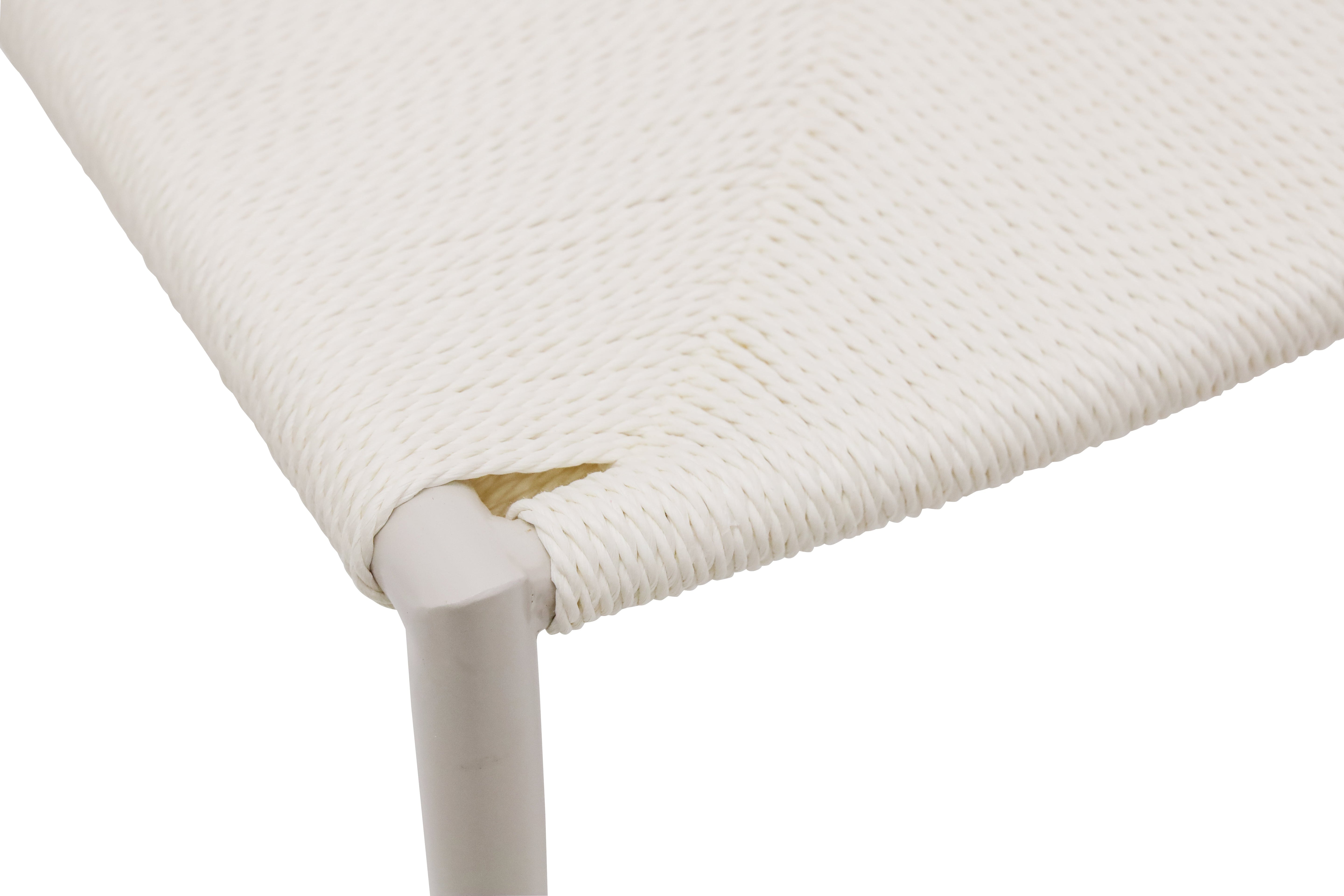 Stackable Metal Dining Chair - White