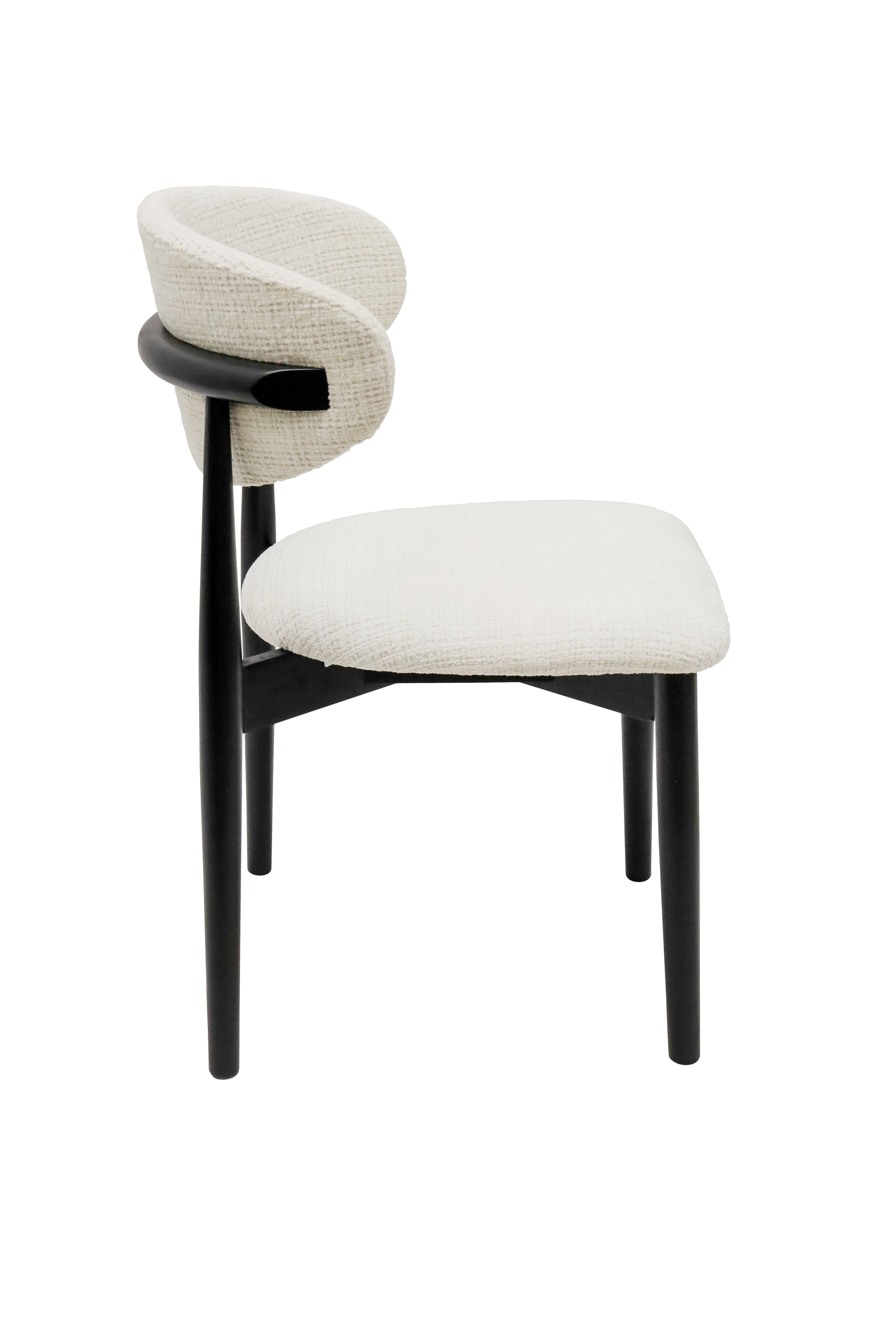 Two-Tone Dining Chair - Beige/Black